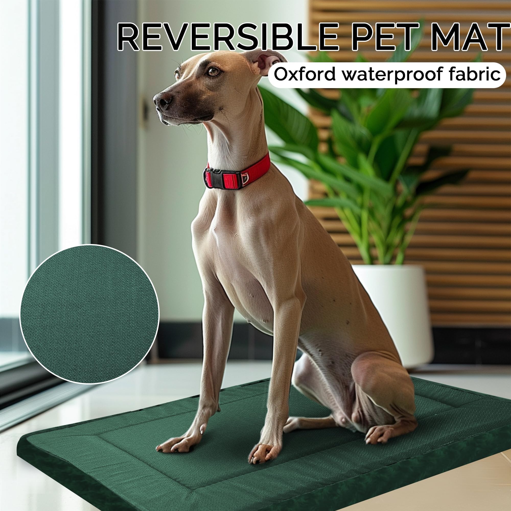 Reversible Dog Mat - Soft Bed Crate Pads With Dual-Sided Design For All Seasons - Durable, Machine Washable For Crates, Travel,
