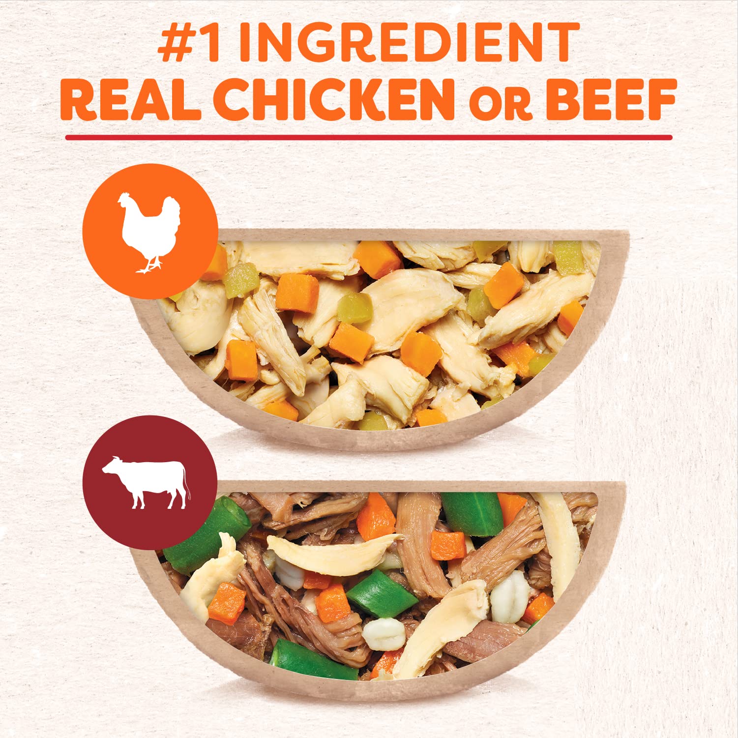 CESAR WHOLESOME BOWLS Adult Soft Wet Dog Food Variety Pack, Beef, Chicken, Carrots, Barley & Green Beans Recipe and Chicken, App