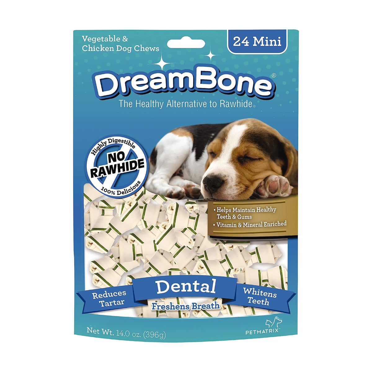 Dreambone Dental Chews, Rawhide-Free Chews For Dogs, Maintain Fresh Breath And Clean Healthy Teeth