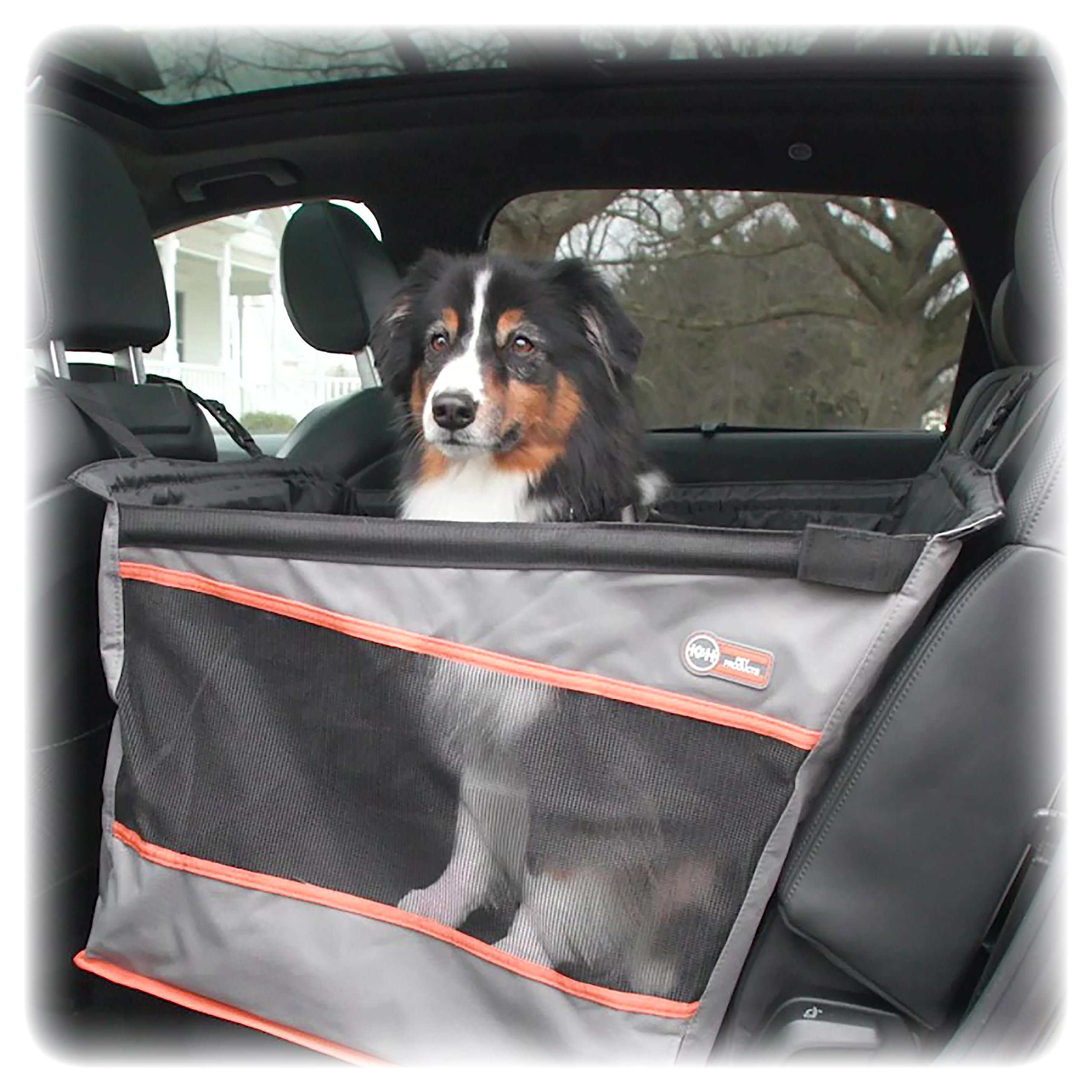 K&H Pet Products Buckle N' Go Dog Car Seat For Large Dogs, Waterproof Fabric With Breathable Mesh & Adjustable Dog Seat Belt For