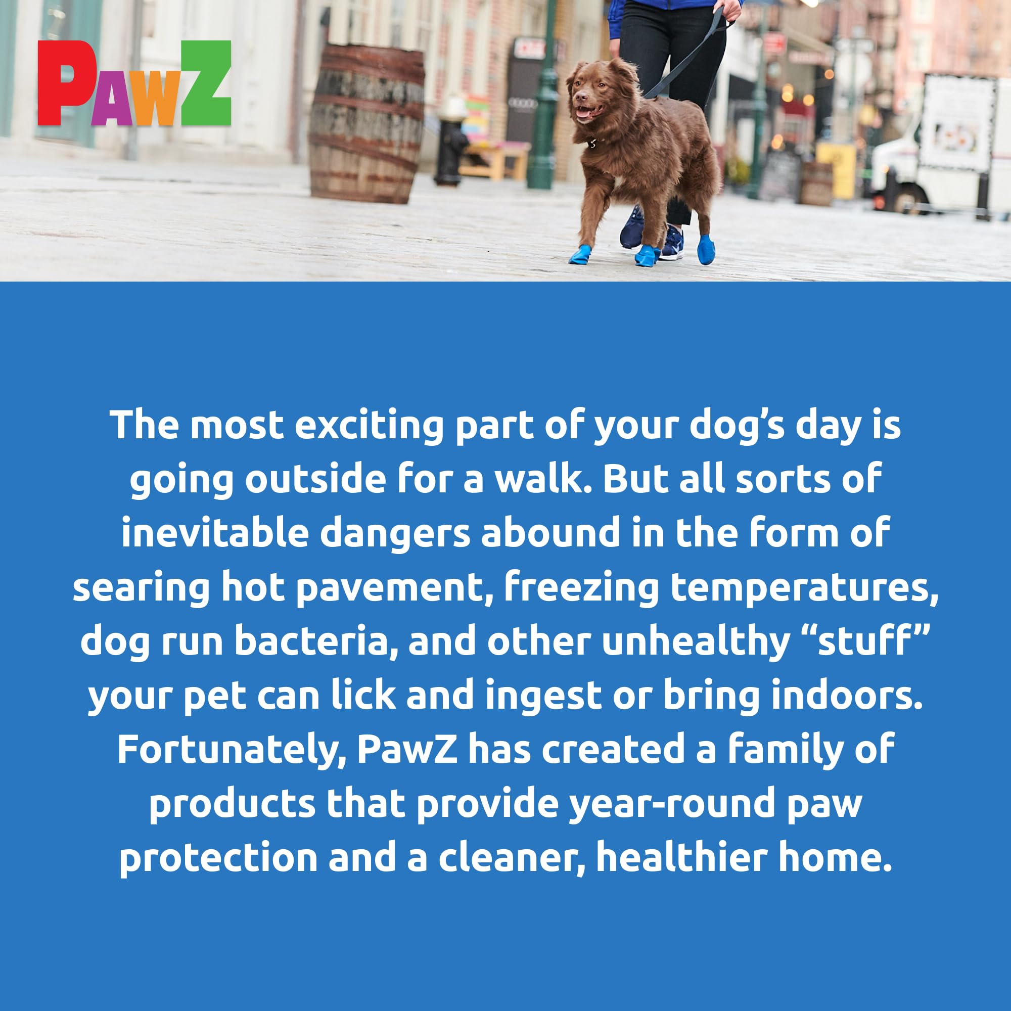 PawZ Rubber Dog Boots for Medium Paws - All-Weather Waterproof Dog Shoes, Anti-Slip Traction for Rain, Snow, Mud & Hot Pavement