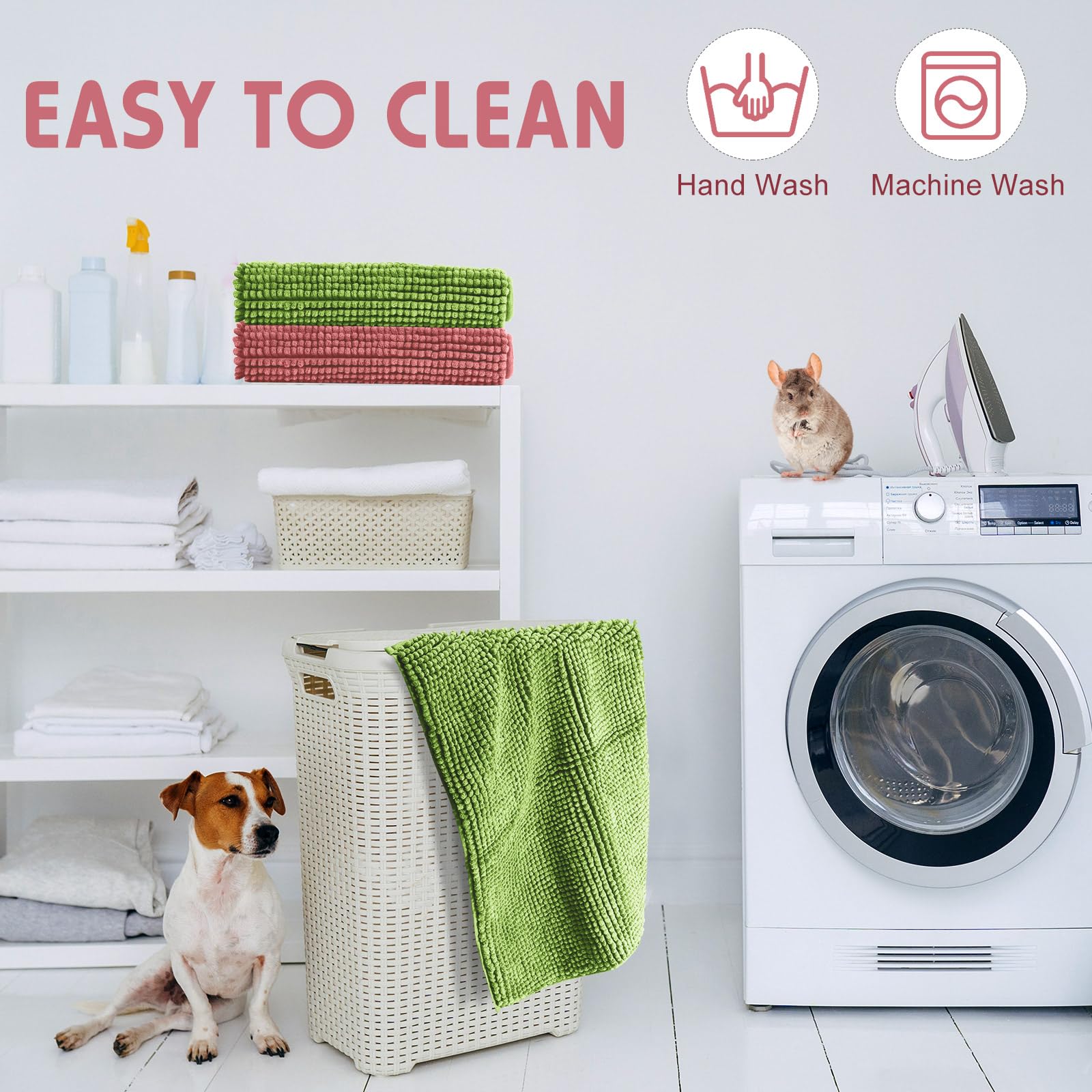 Amylove 4 Pcs Guinea Pig Cage Liner Guinea Pig Bedding Washable Fleece Pee Pads Reusable Small Animals Training Mat Small Animal