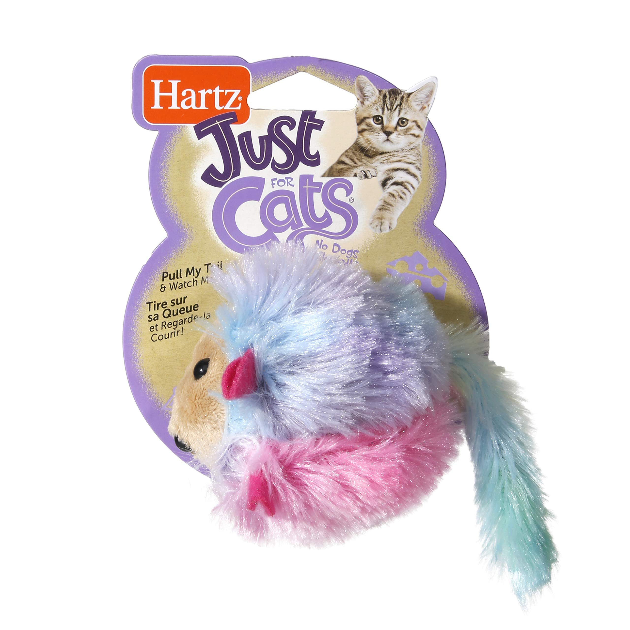 Hartz Just For Cats Running Rodent Vibrating Plush Mouse Cat Toy