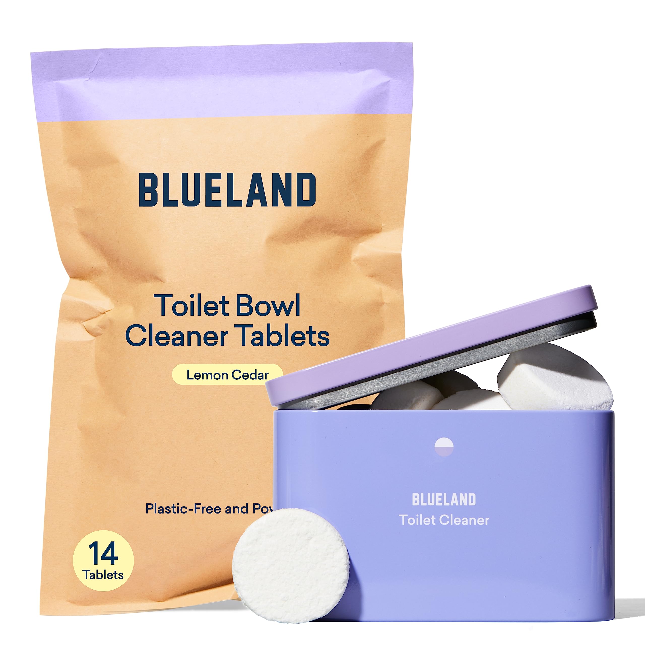 Blueland Toilet Bowl Cleaner Starter Set - Eco Friendly Products  Cleaning Supplies - No Harsh Chemicals, Plant-Based - Lemon Ce