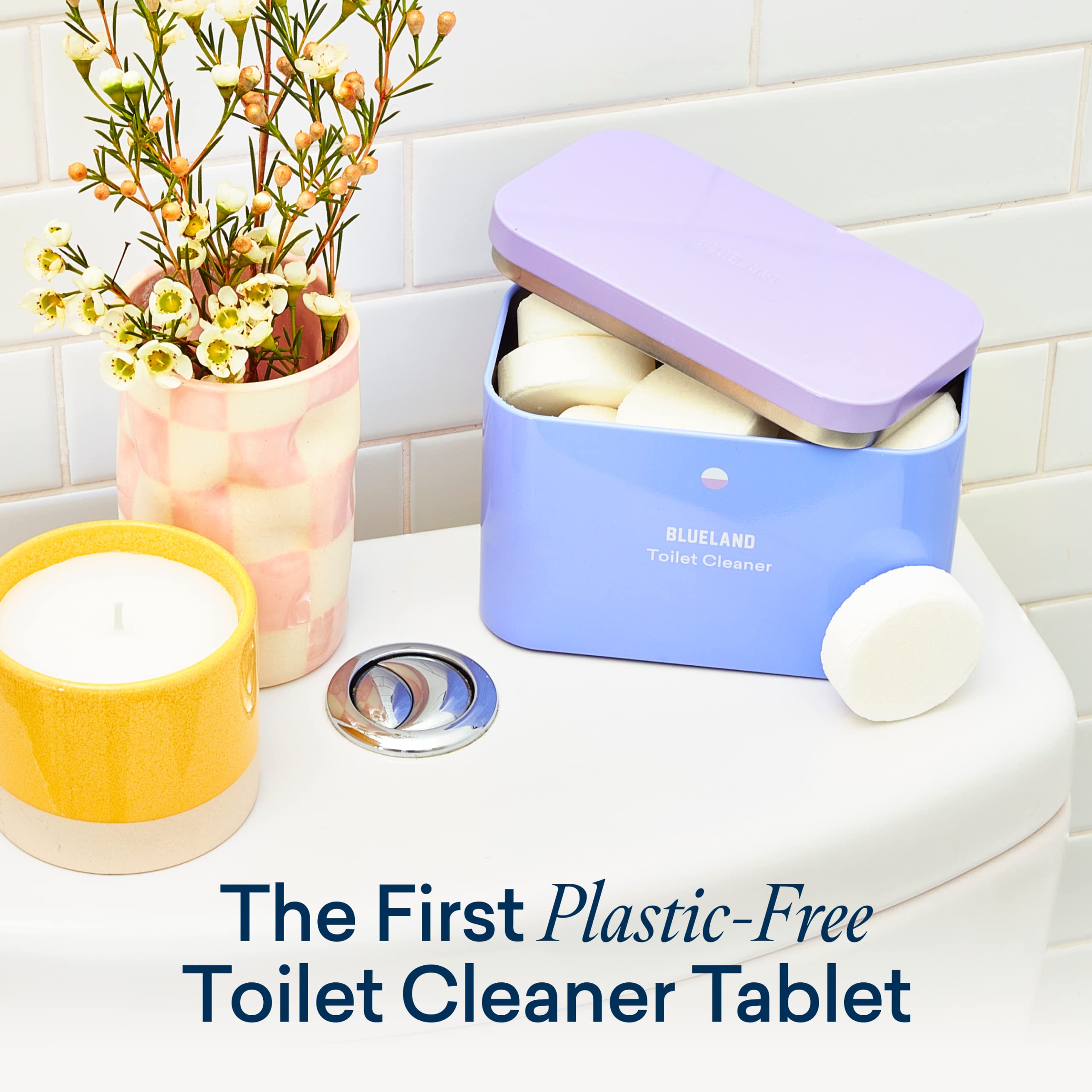 Blueland Toilet Bowl Cleaner Starter Set - Eco Friendly Products  Cleaning Supplies - No Harsh Chemicals, Plant-Based - Lemon Ce