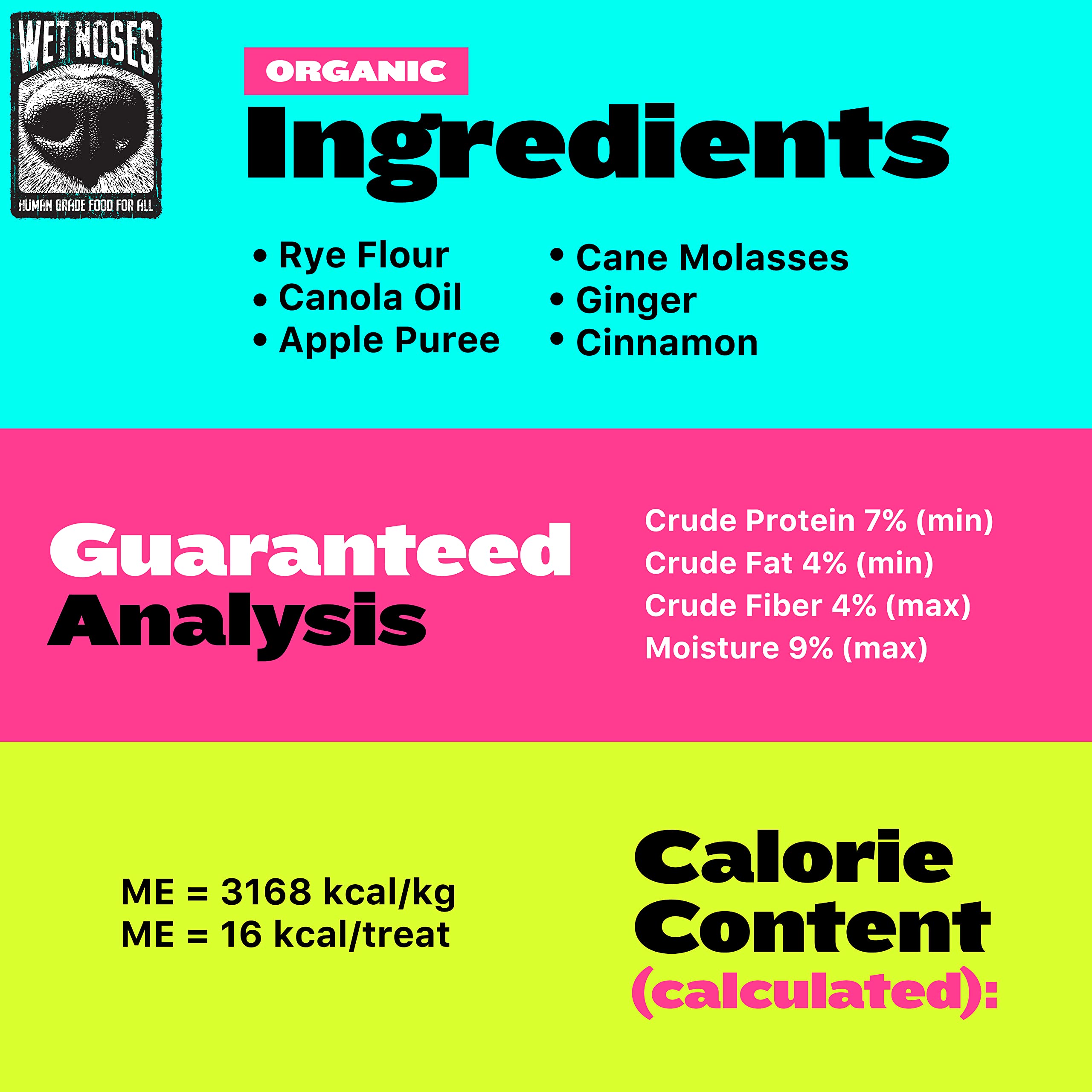Wet Noses Grain-Free Organic Crunchy Dog Treats - for All Pet Sizes, Breeds - All-Natural Treat - 100% Human-Grade - Delicious S