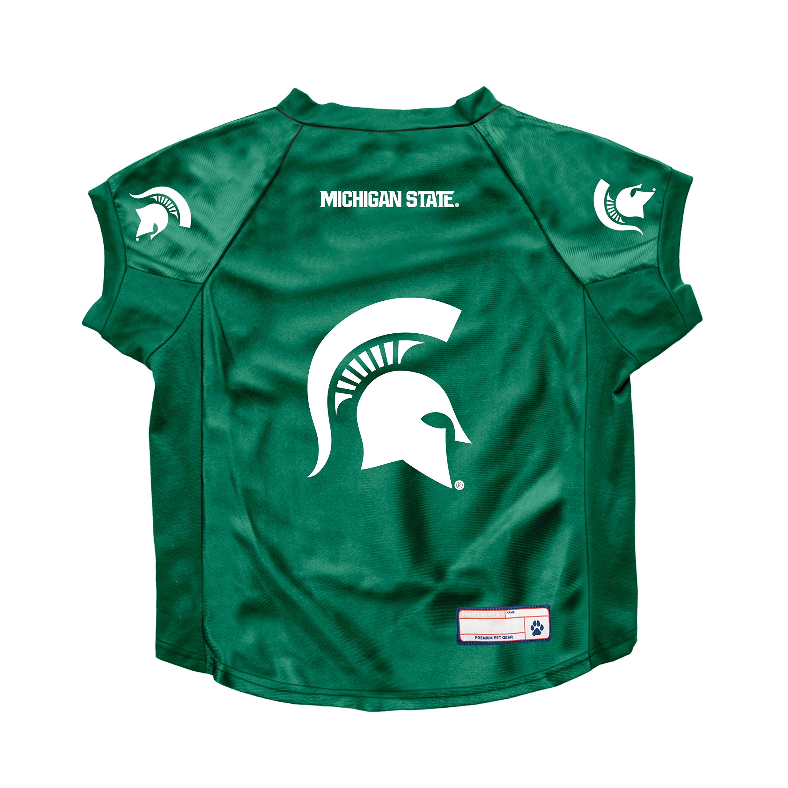 Michigan State Spartans Pet Jersey Stretch Size Big Dog - Special Order