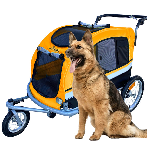booyah large dog stroller Booyah Extra Large Pet Bike Trailer Dog Stroller & Jogger With Shocks –  Petocart