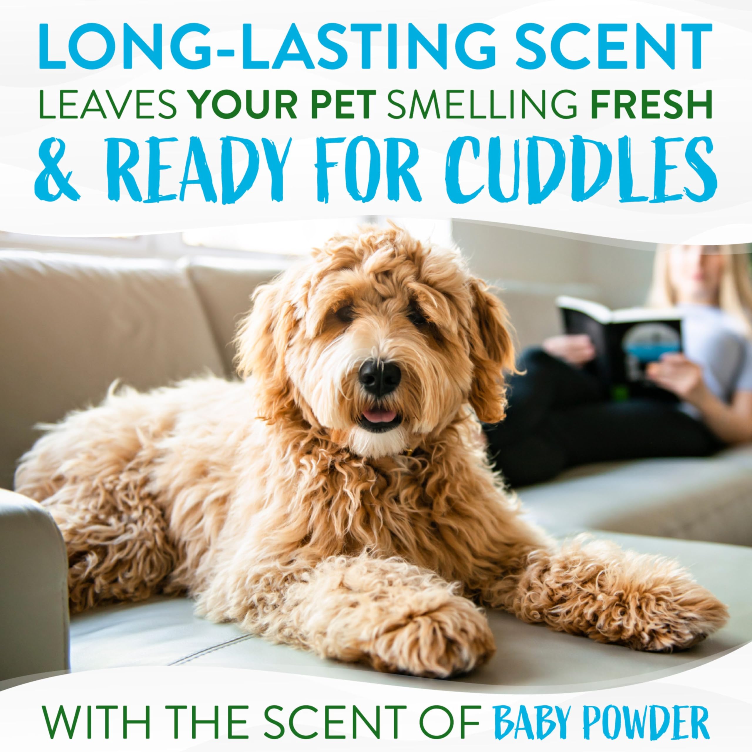 Tropiclean Baby Powder Dog Perfume Spray Long Lasting | Naturally Derived Odor Removing Dog Deodorizing Spray | Cat Friendly | Made In Usa | 8 Oz