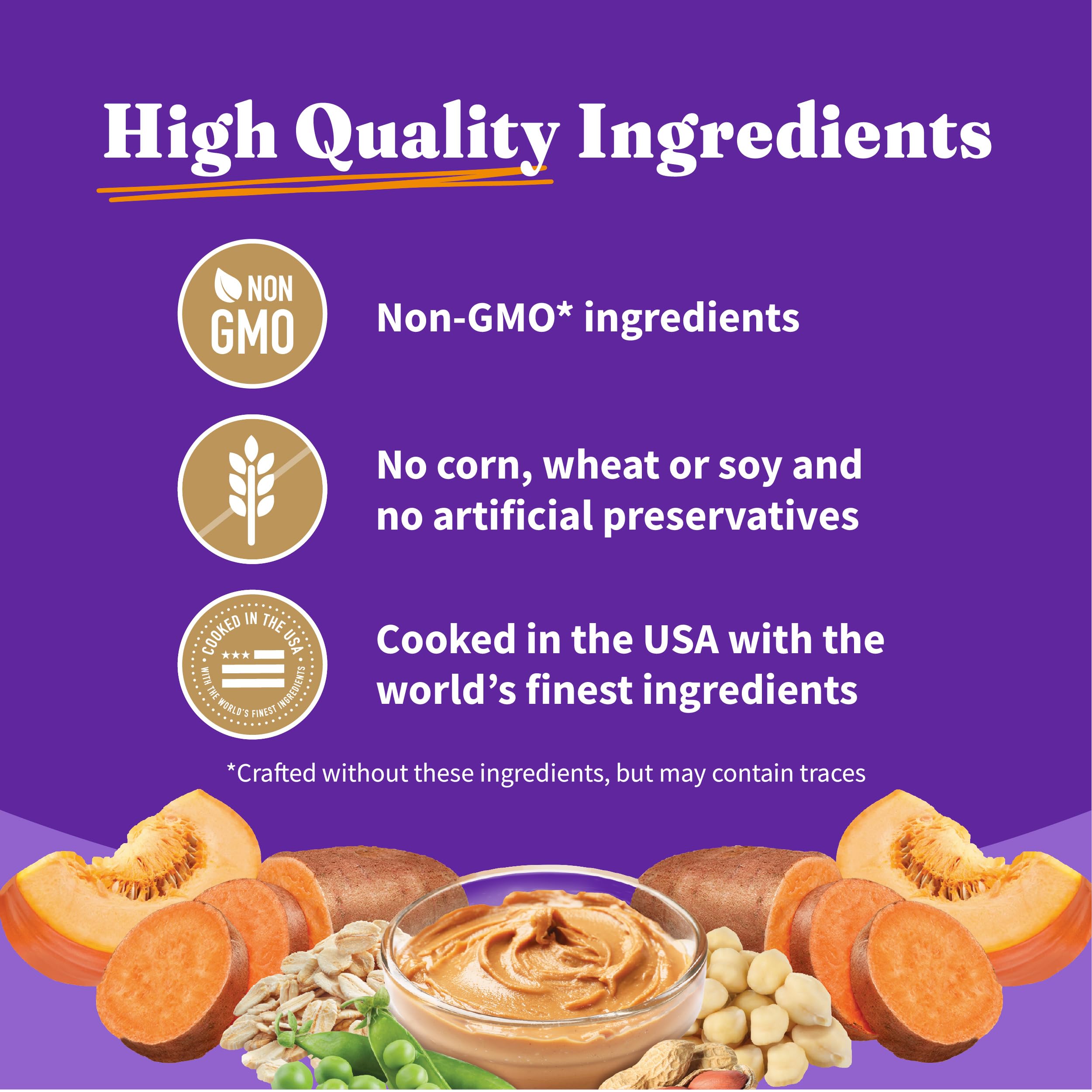 Halo Holistic Vegan Dog Food, Plant-Based Peanut Butter Recipe, Dry Dog Food, Complete Digestive Health, Kibble for Adult Dogs,