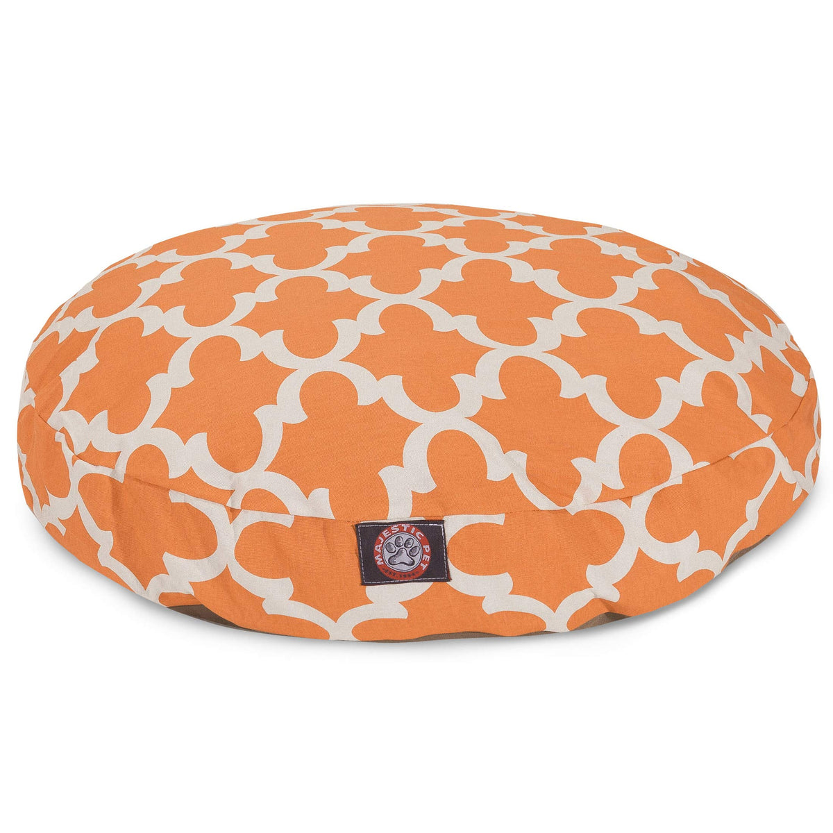 Peach Trellis Small Round Indoor Outdoor Pet Dog Bed With Removable Washable Cover By Majestic Pet Products