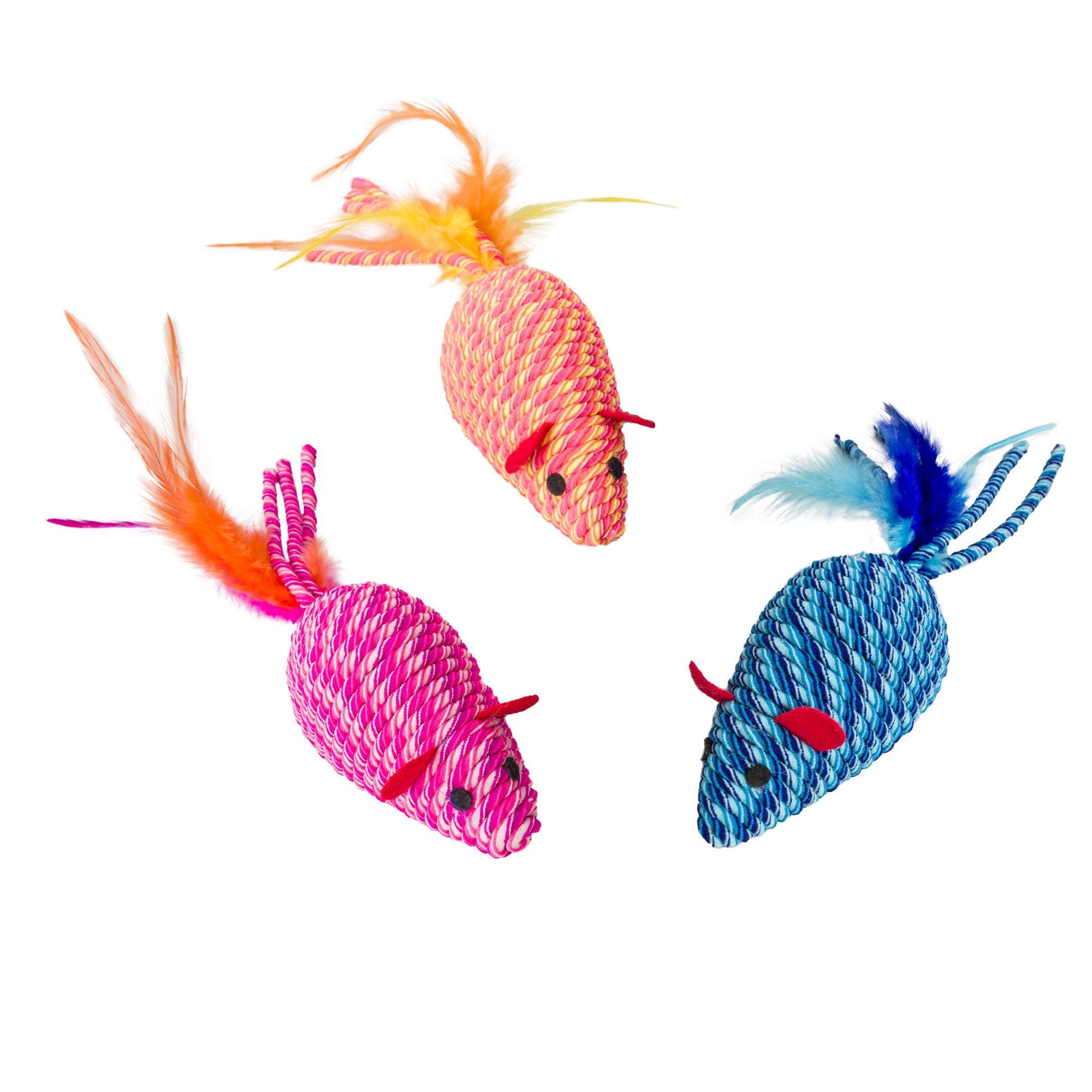 Spot Ethical Pets 52074 Elasteeez Mouse/Feathers Pet Feather Toys