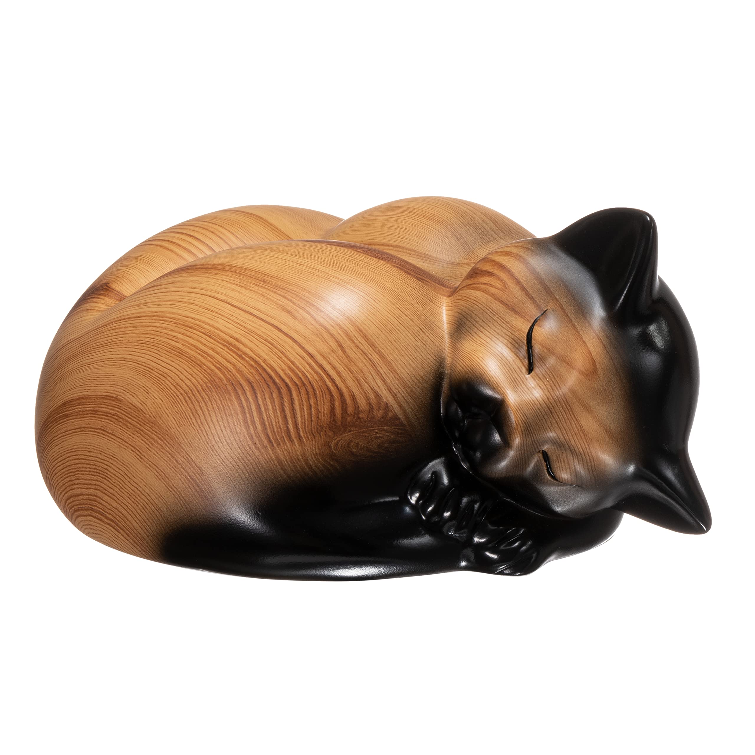 Kriss Art Pet Urns,Sleeping Resin Cremation Cat Urn, Cat Urns For Ashes, Small Animal Urn (Cream)