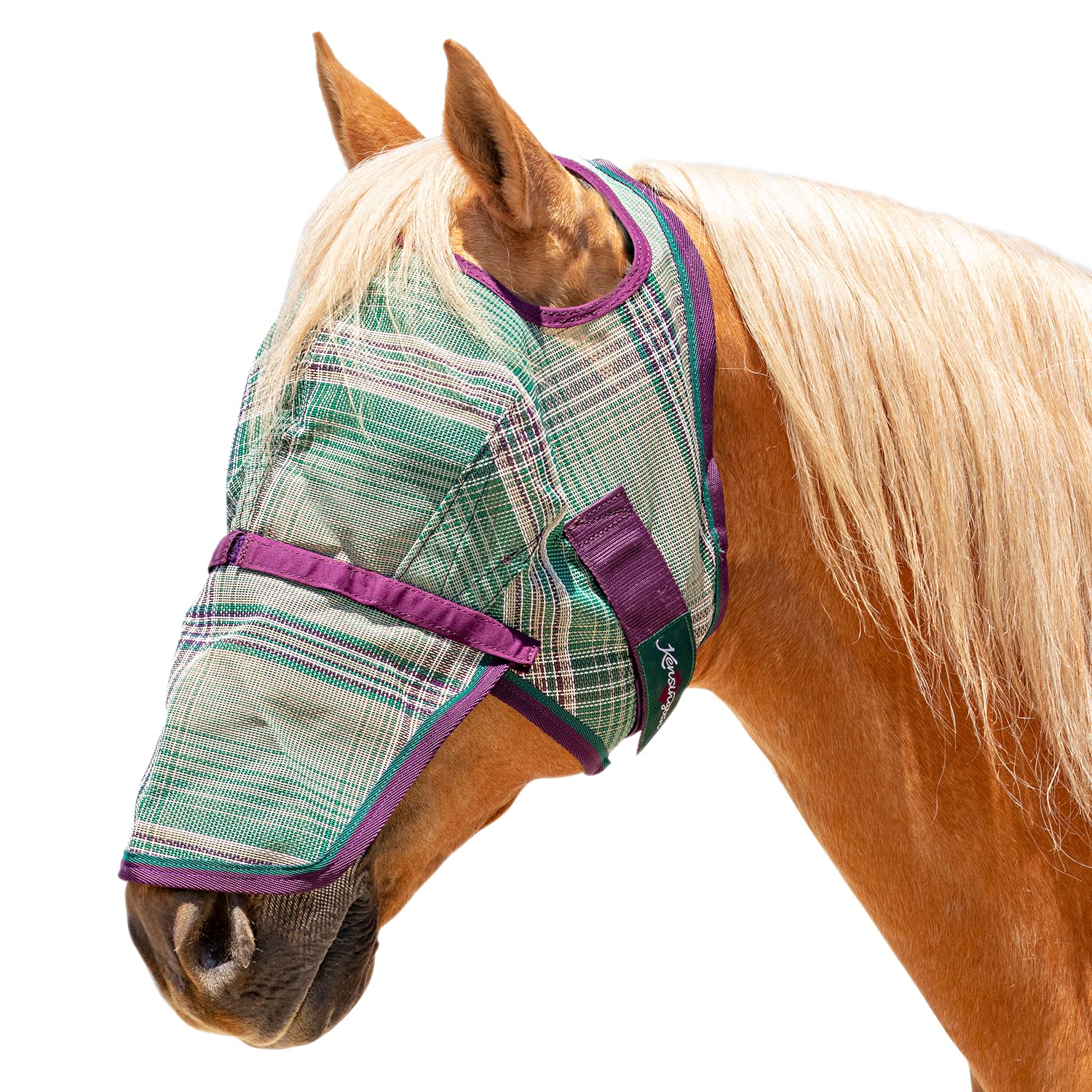 Kensington Signature Fly Mask w/Removable Nose (XL-Lrg.Horse, 2019 - Imperial Jade)