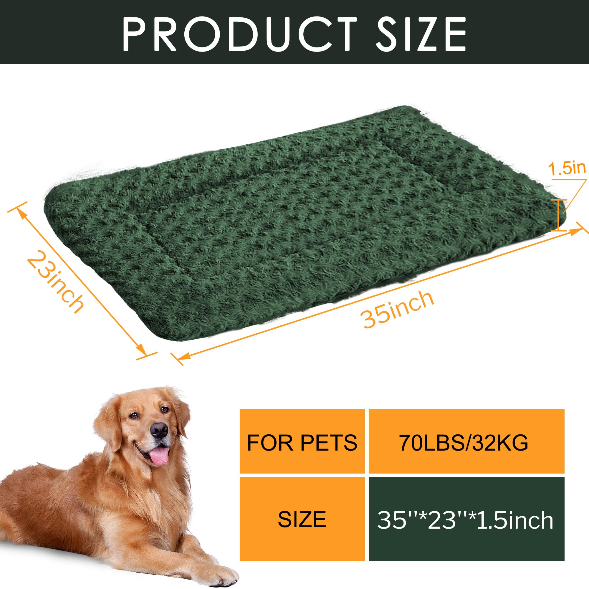 Dog Bed Mat - Comfortable Dog Kennel Pad, Multi-Purpose Dog Crate Bed & Dog Bed Mats For Dogs & Cats - Soft Dog Crate Mat & Dog