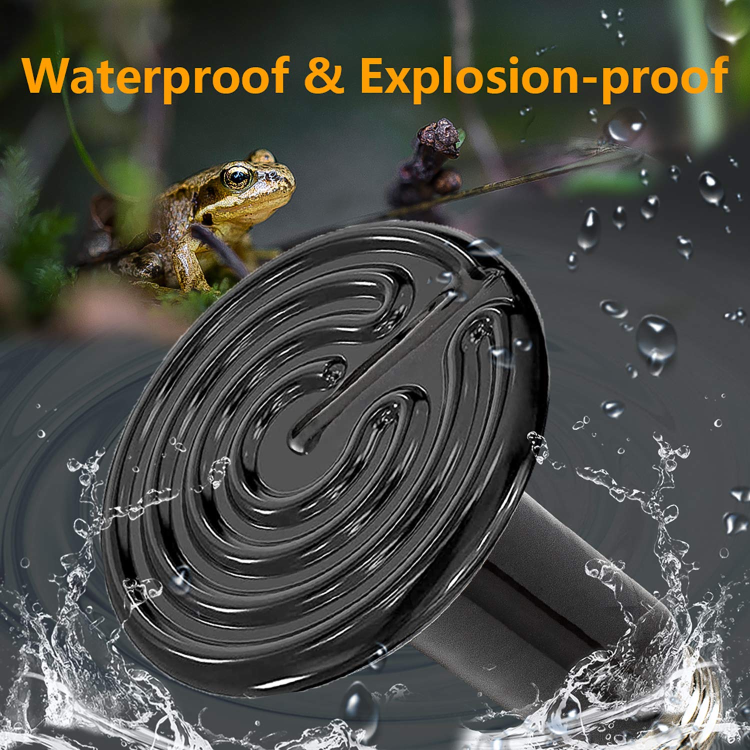 BOEESPAT 250W Ceramic Heat Emitter Reptile Heat Lamp Bulb Chicken Heater Light for Pet Brooder Coop Lizard Turtle Aquarium Snake
