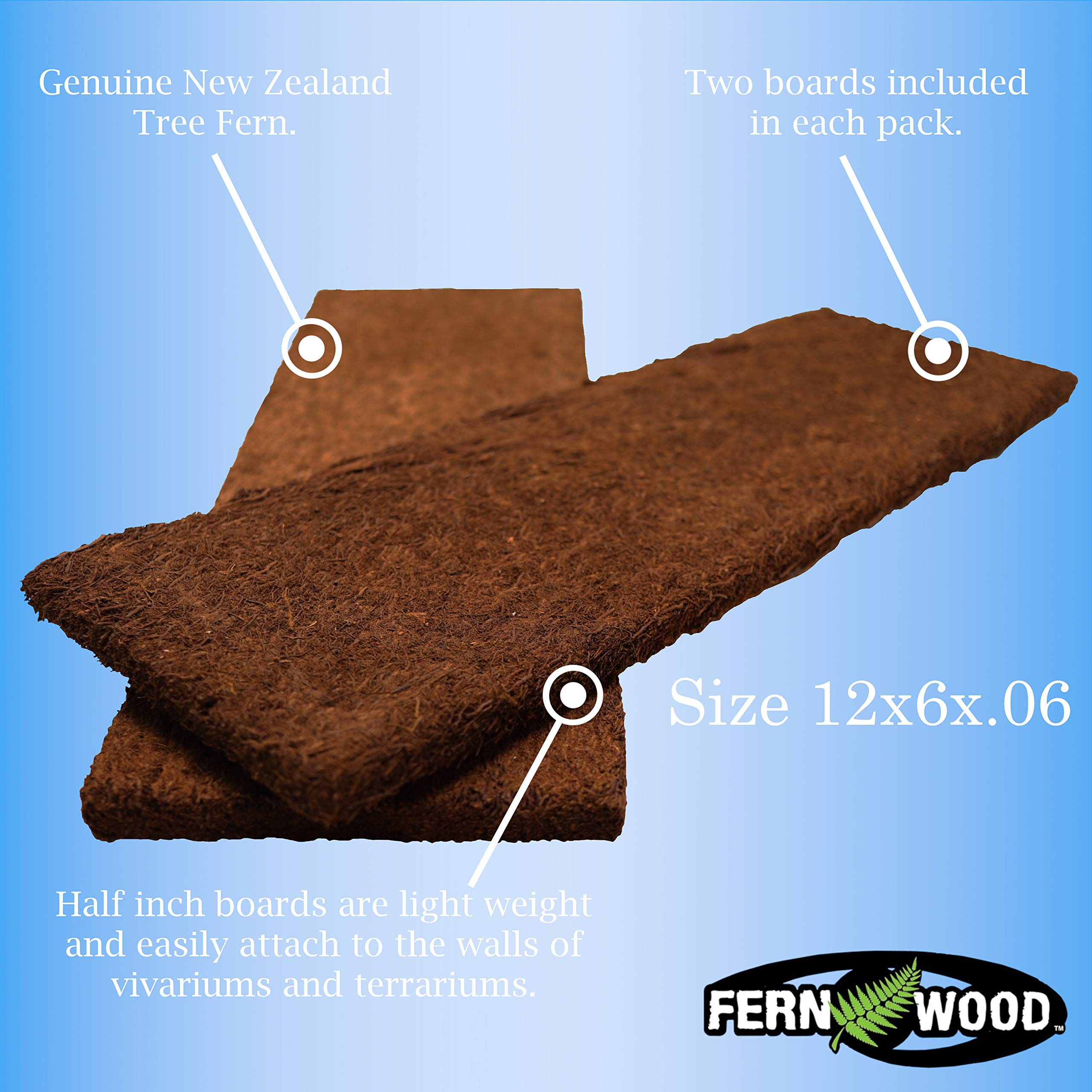 Fernwood Vivarium And Terrarium Background Panels- Made From New Zealand Tree Fern | Natural And Fibrous | For Reptile Tank Back