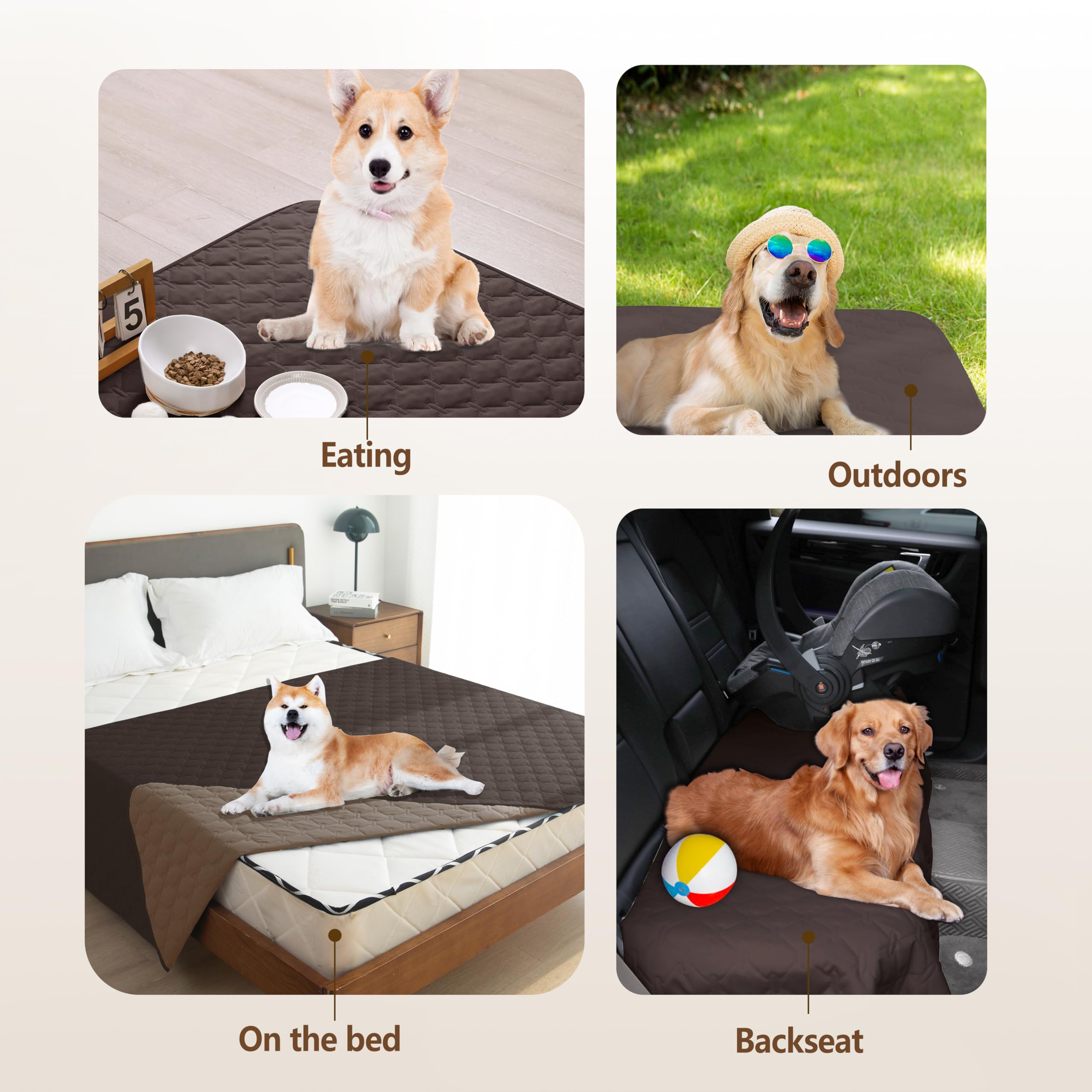 Gogobunny 100% Double Sided Waterproof Dog Blanket Soft Pet Bed Cover Reversible Protect Furniture Couch Sofa Car For Puppy Dog