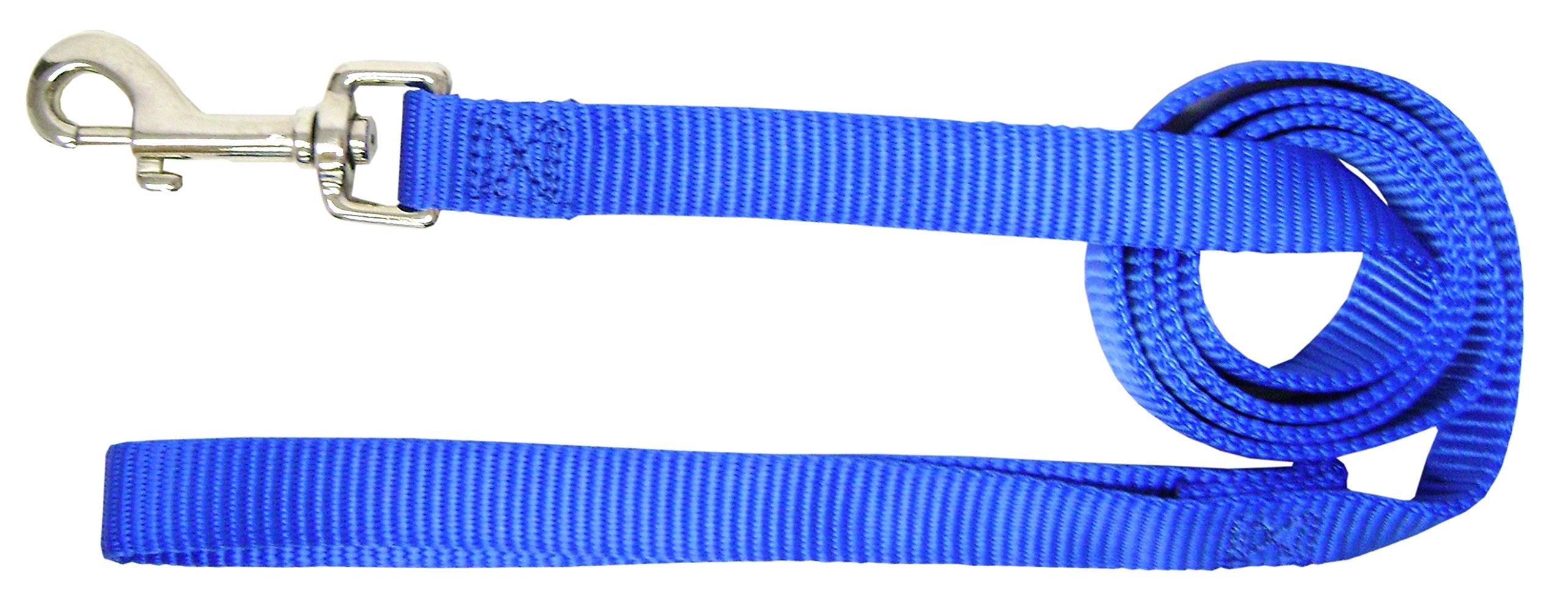 Hamilton Single Thick Deluxe Nylon Lead With Swivel Snap, 5/8-Inch By 6-Feet, Blue