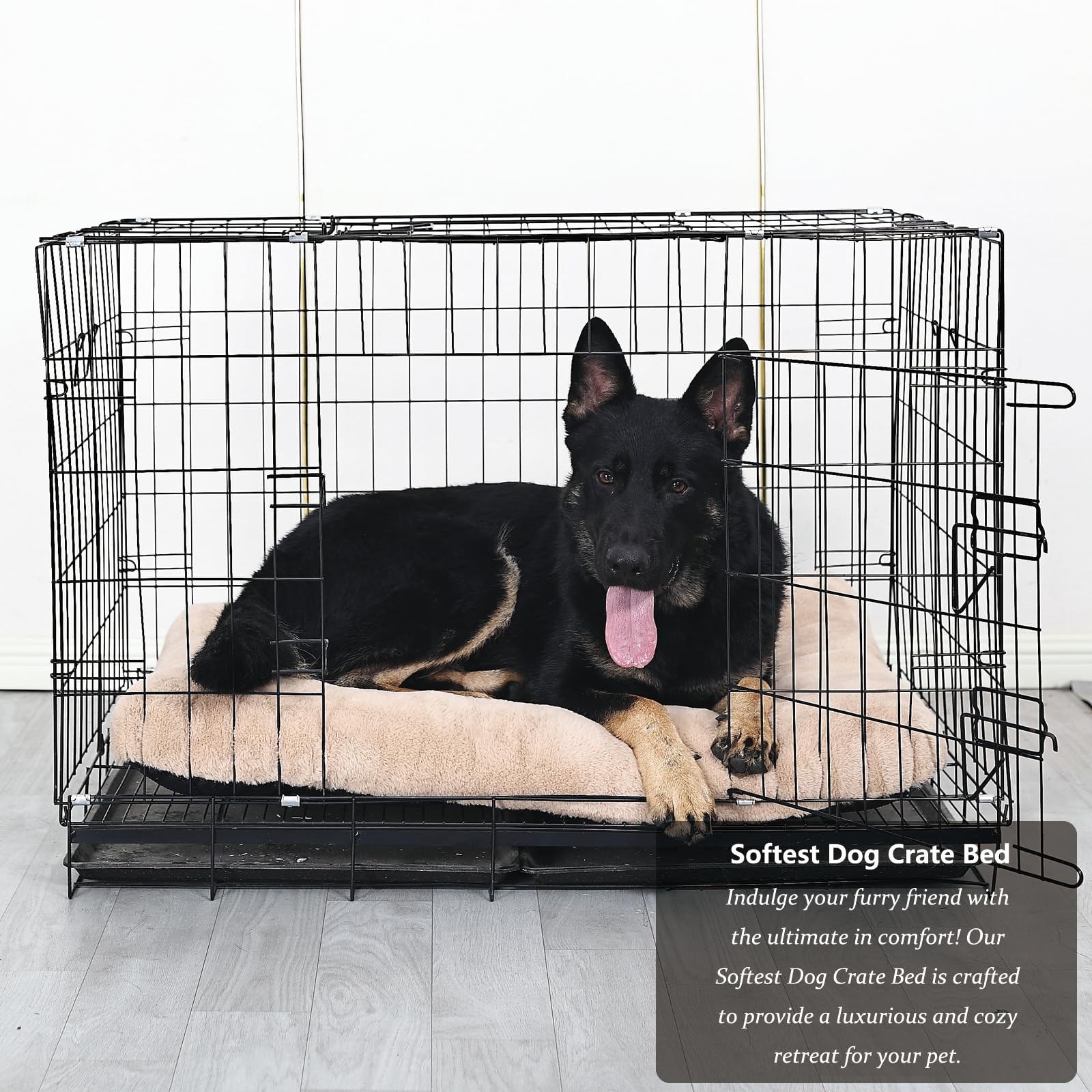 Nononfish Dog Crate Bed 48 X 30 Washable Fit Metal Crates Or Kennel,Xxl Kennel Mat For Extra Large Dogs With Anti-Slip Bottom,Ju