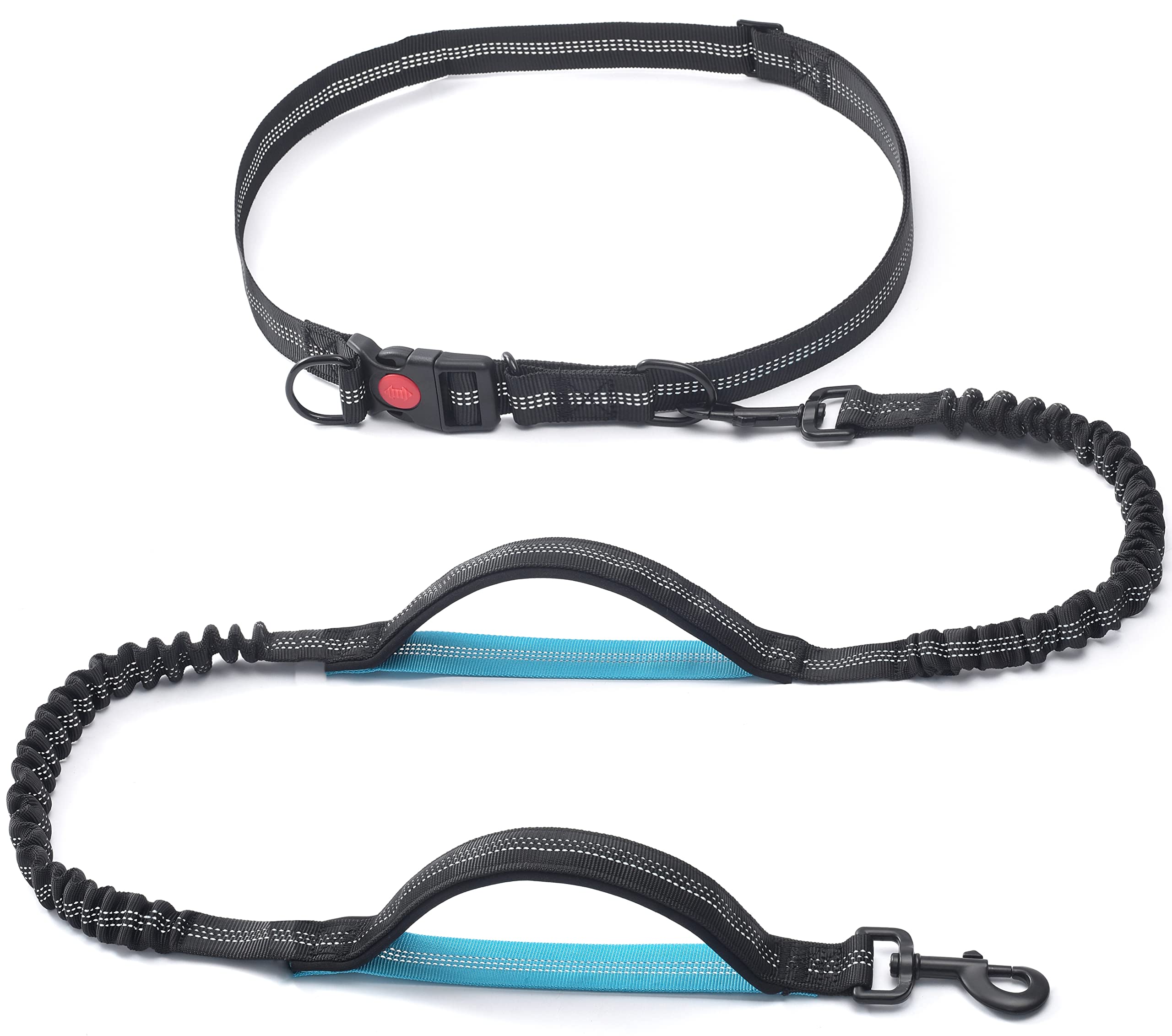 Iyoshop Retractable Hands Free Dog Leash ?Dual Handle Bungee Waist Leash For Small Medium And Large Large Dogs (25-150 Lbs)