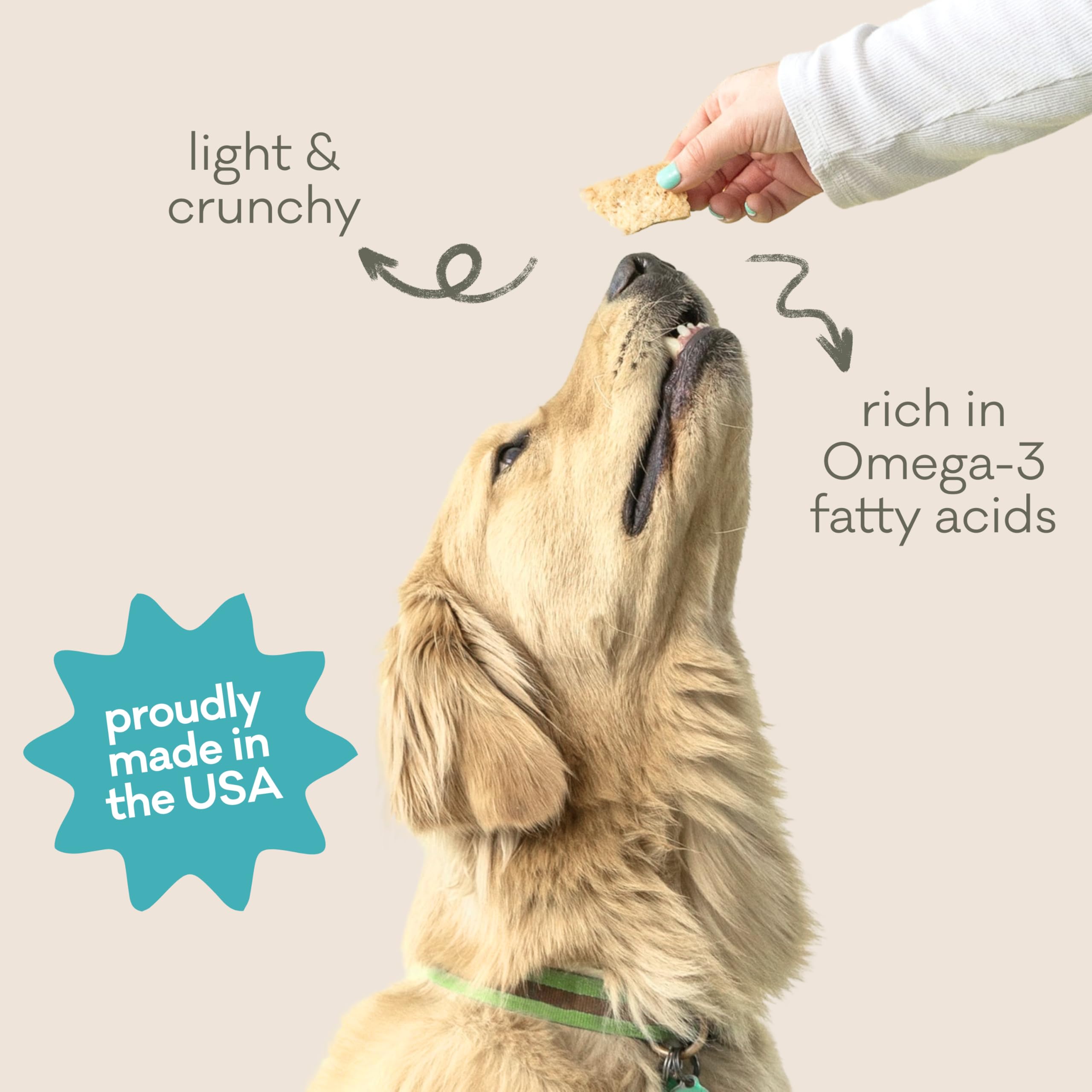 Polkadog Crunchy Alaskan Cod Chip Dog Treats - 100% Wild-Caught Fish Treat for Dogs, Cats - All-Natural, Grain-Free, Gluten-Free