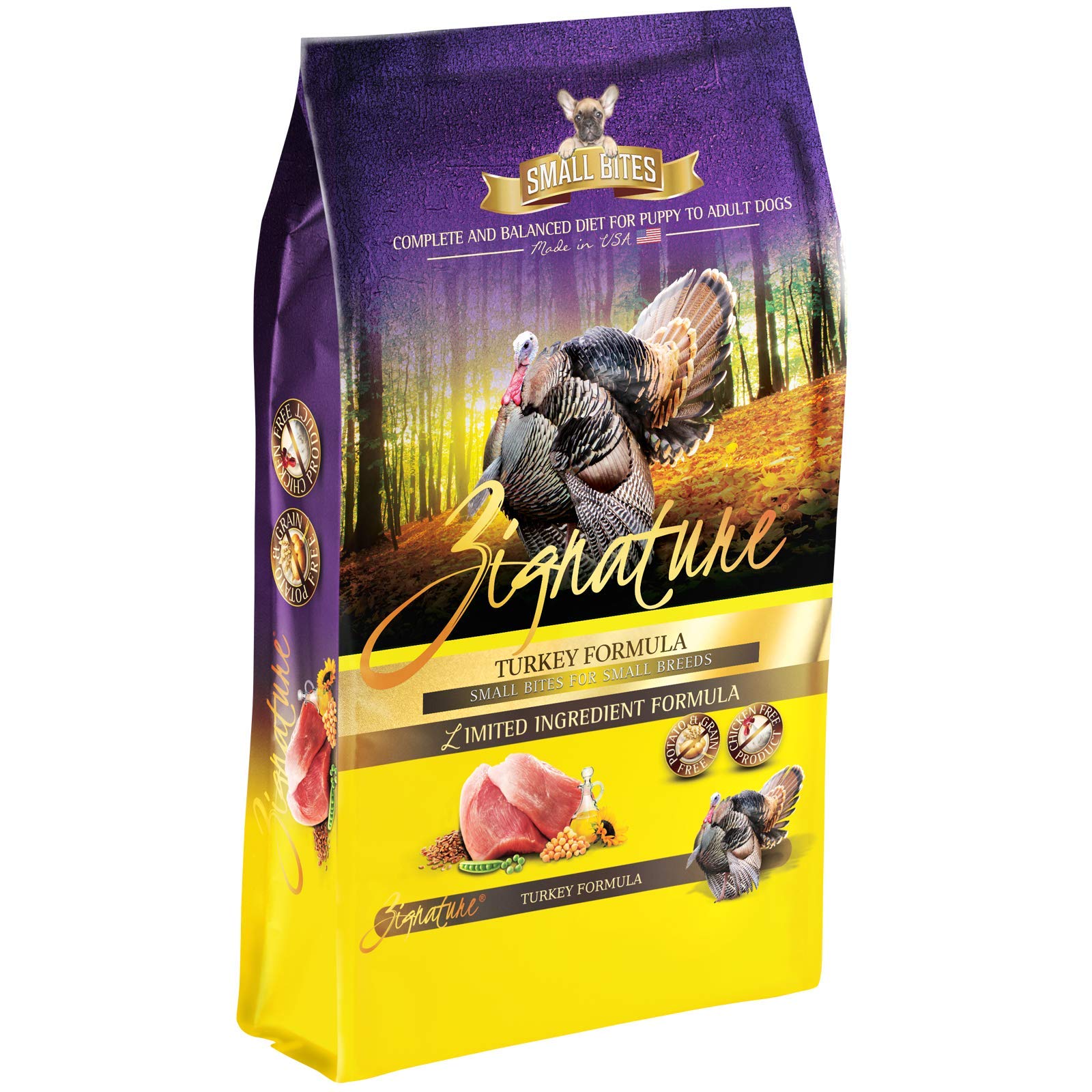 Zignature Turkey Limited Ingredient Formula Small Bites Dry Dog Food 12.5lb