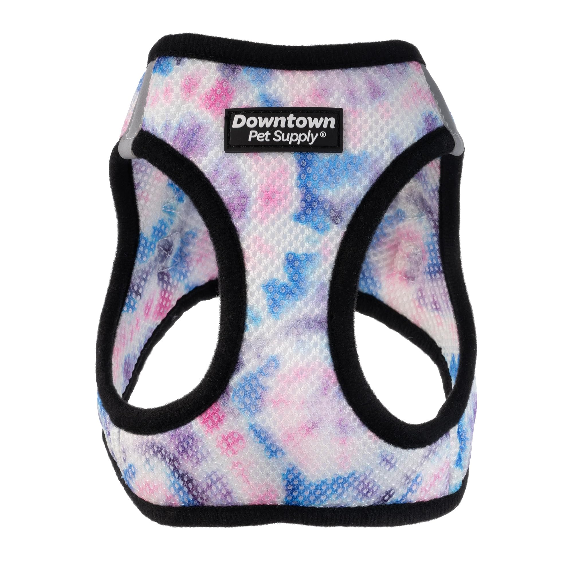 Downtown Pet Supply Step In Dog Harness For Small Dogs No Pull, Large, Tie Dye Pink/Purple - Adjustable Harness With Padded Mesh