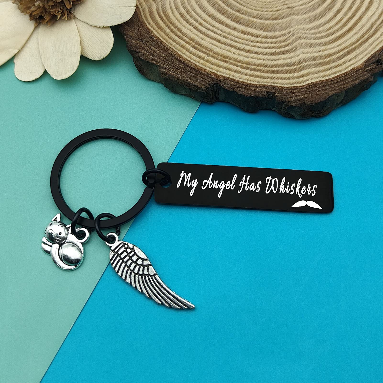 Pet Memorial Gift Loss Of Cat Keychain Sympathy Gift In Memory Of Cat Pet Gift Keychain Pet Sympathy Gift For Cat Lover Family Friends Remembrance Gifts Has Whiskers Keyring Cat Pet Loss Jewelry