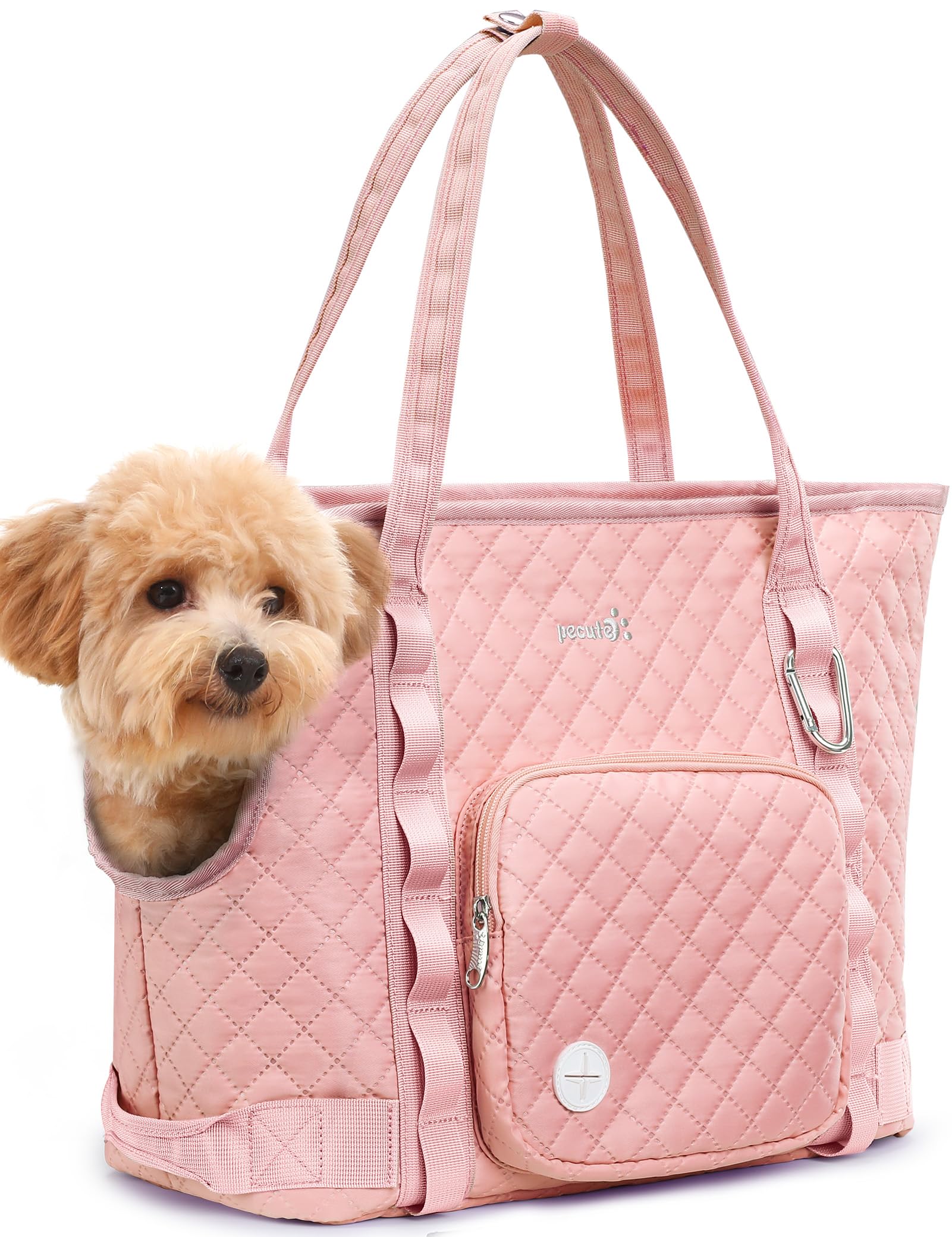 Pecute Dog Purse Carrier, Pet Carrier With Pockets For Small Dogs, Portable Small Dog Soft-Sided, Lightweight Dog And Puppies To