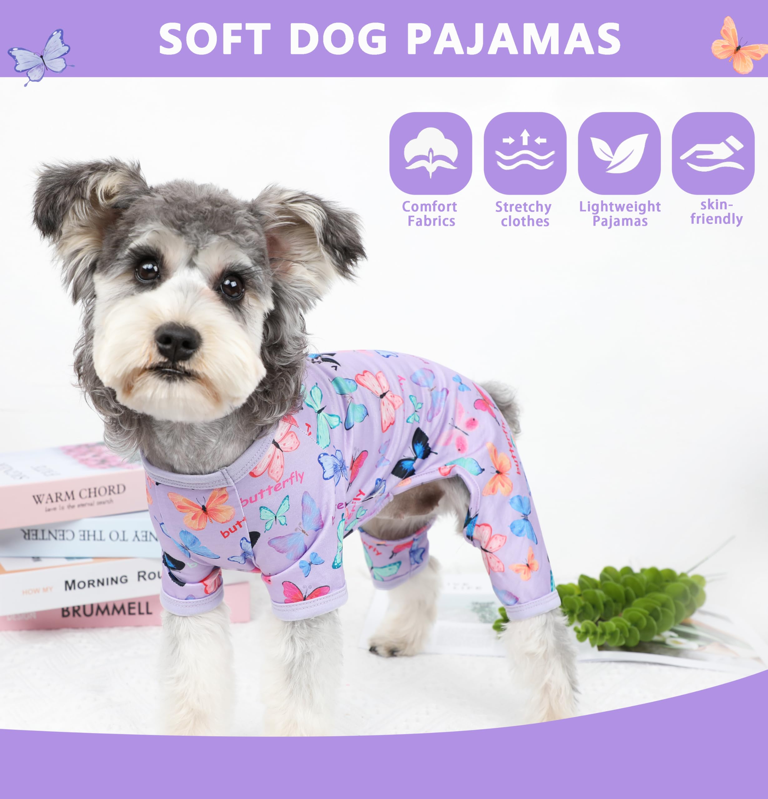 Dog Pajamas Spring Summer Dog Clothes For Small Medium Dogs Girl Boy Cute Soft Puppy Pjs Clothes Doggie Onesies Cat Pet Outfit(V