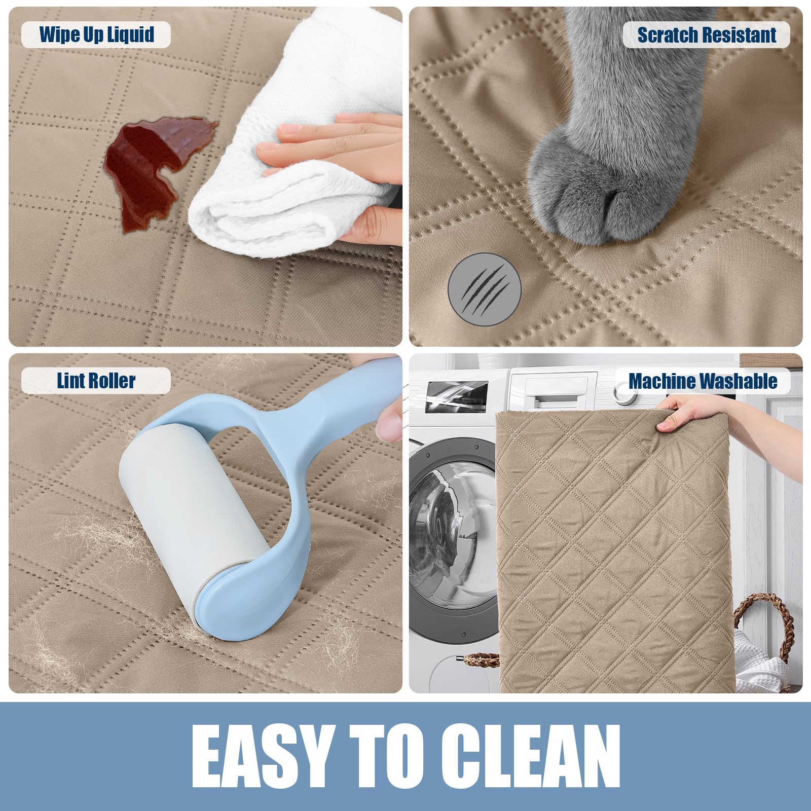 Smiry Waterproof Dog Blanket, Reversible Dog Bed Cover Pet Blanket, Soft Pet Couch Covers For Sofa Washable, Bed Couch Sofa Furniture Protector For Puppy Cat Kids (30'X70', Taupe/Beige)