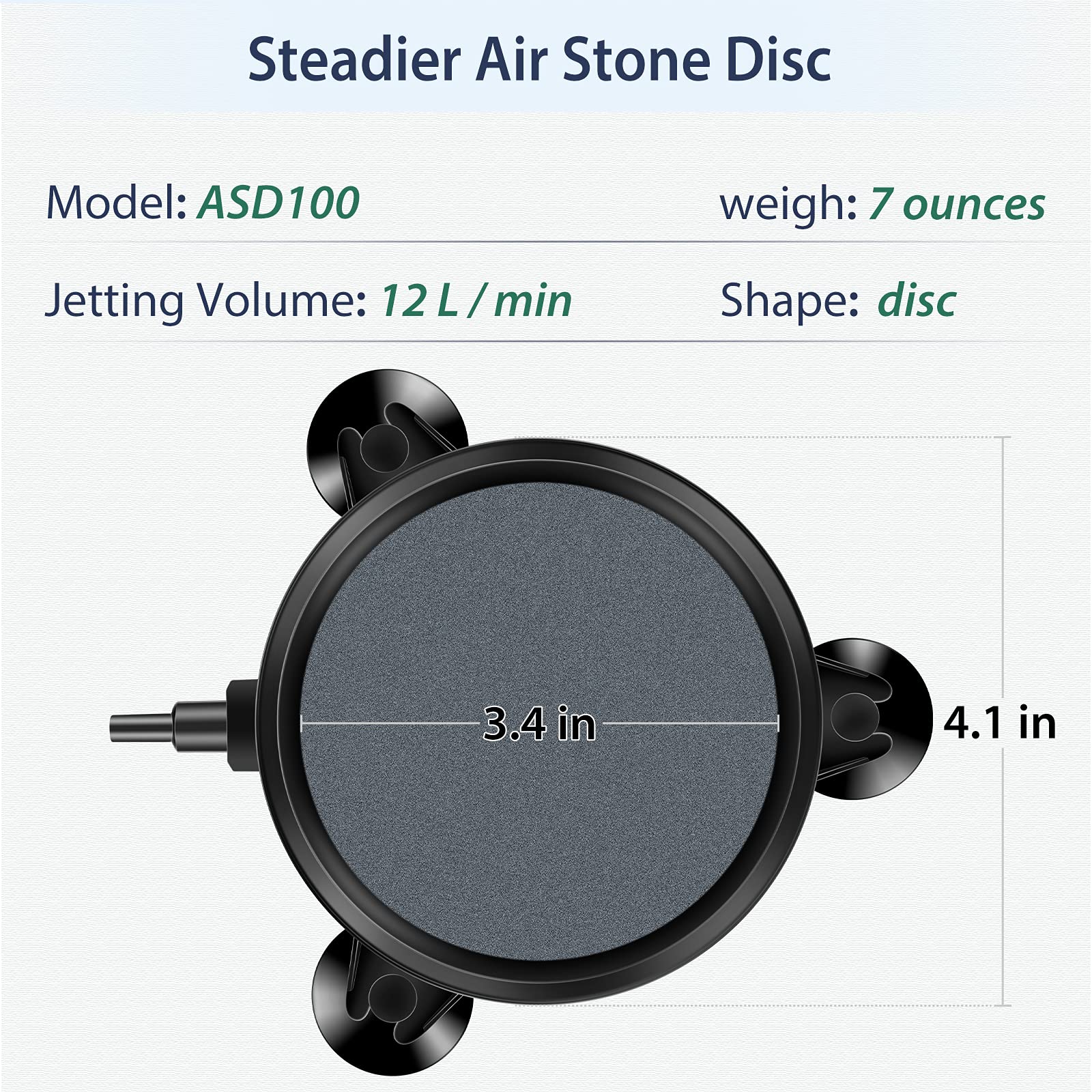 Pawfly Aquarium 4 Inch Air Stone Disc Bubble Diffuser Release Tool For Air Pumps Buckets Fish Tanks Ponds Dwc Reservoirs And Cir