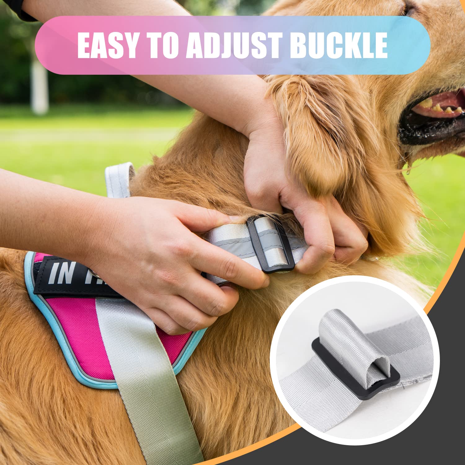 WENDISI 3 Ring No Pull Dog Harness, Reflective Adjustable Dog Vest Harness with 3 Leash Clips, in Training Service Pet Harness w