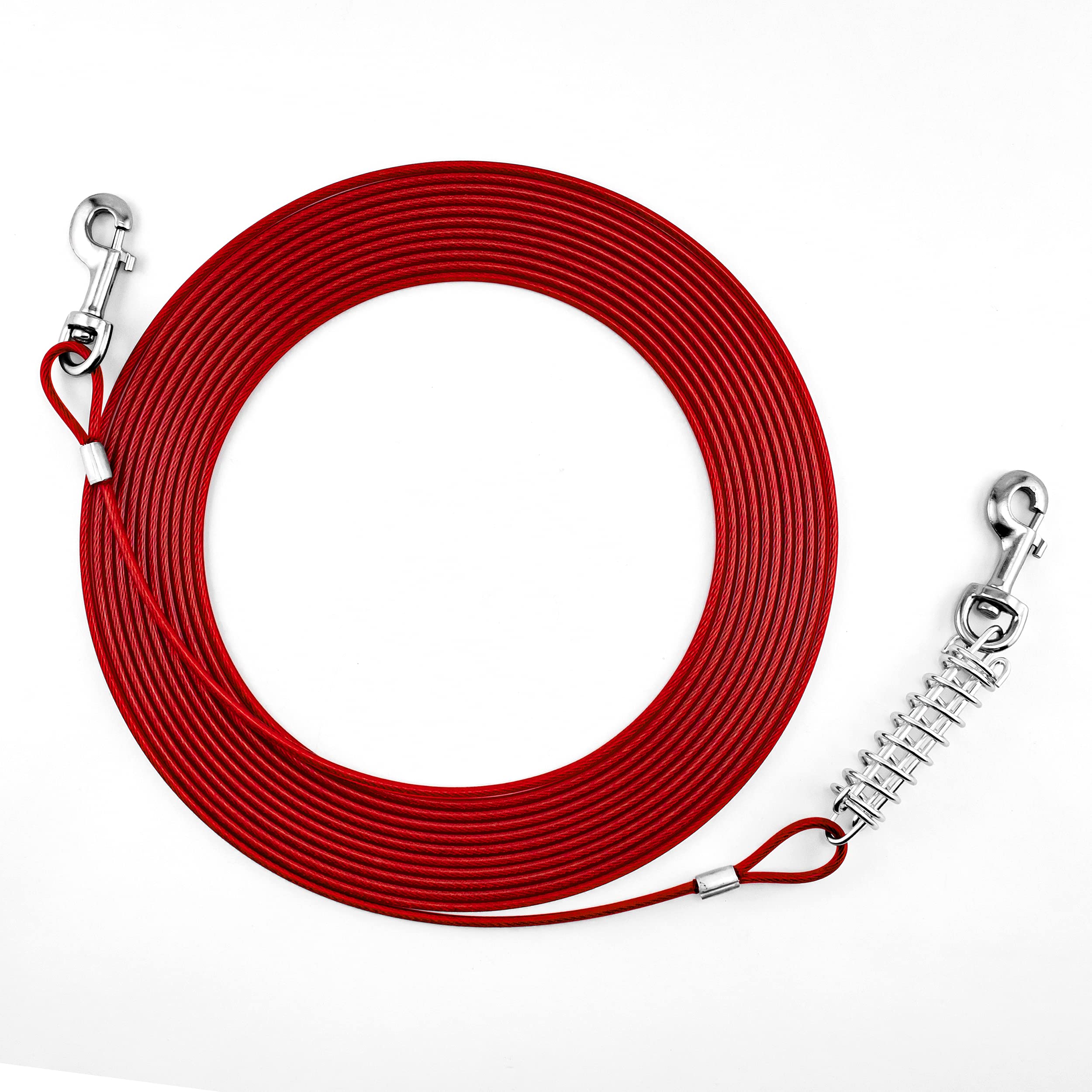 Ruffin' It Heavy Duty 30 Ft. Cable Tie-Out For Dogs, 1700# Strength For Dogs Up To 100 Lbs., 30Ft Cable, Mutli