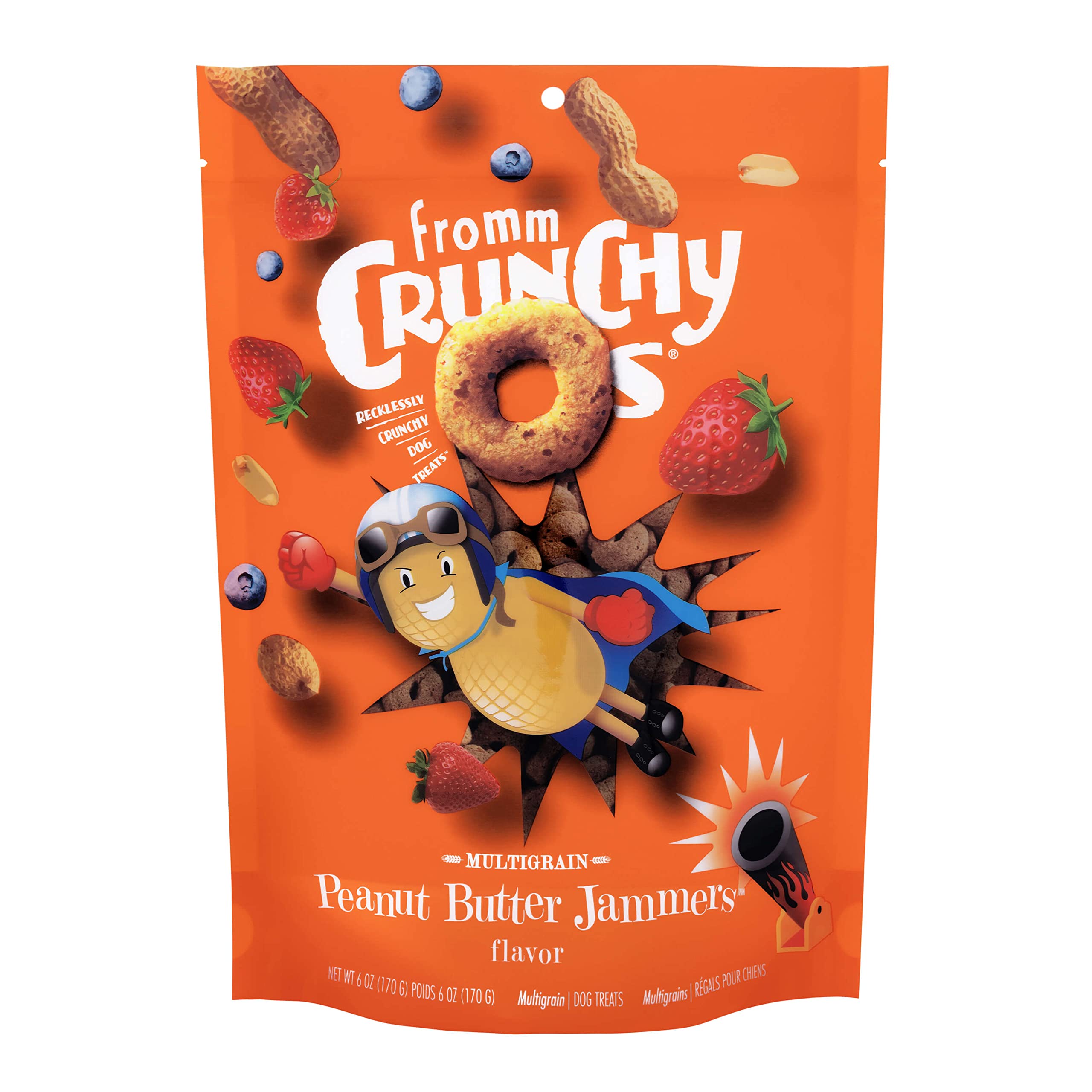 Fromm Crunchy Os Dog Treats, 6 oz. (Peanut Butter Jammers Flavor Treats)