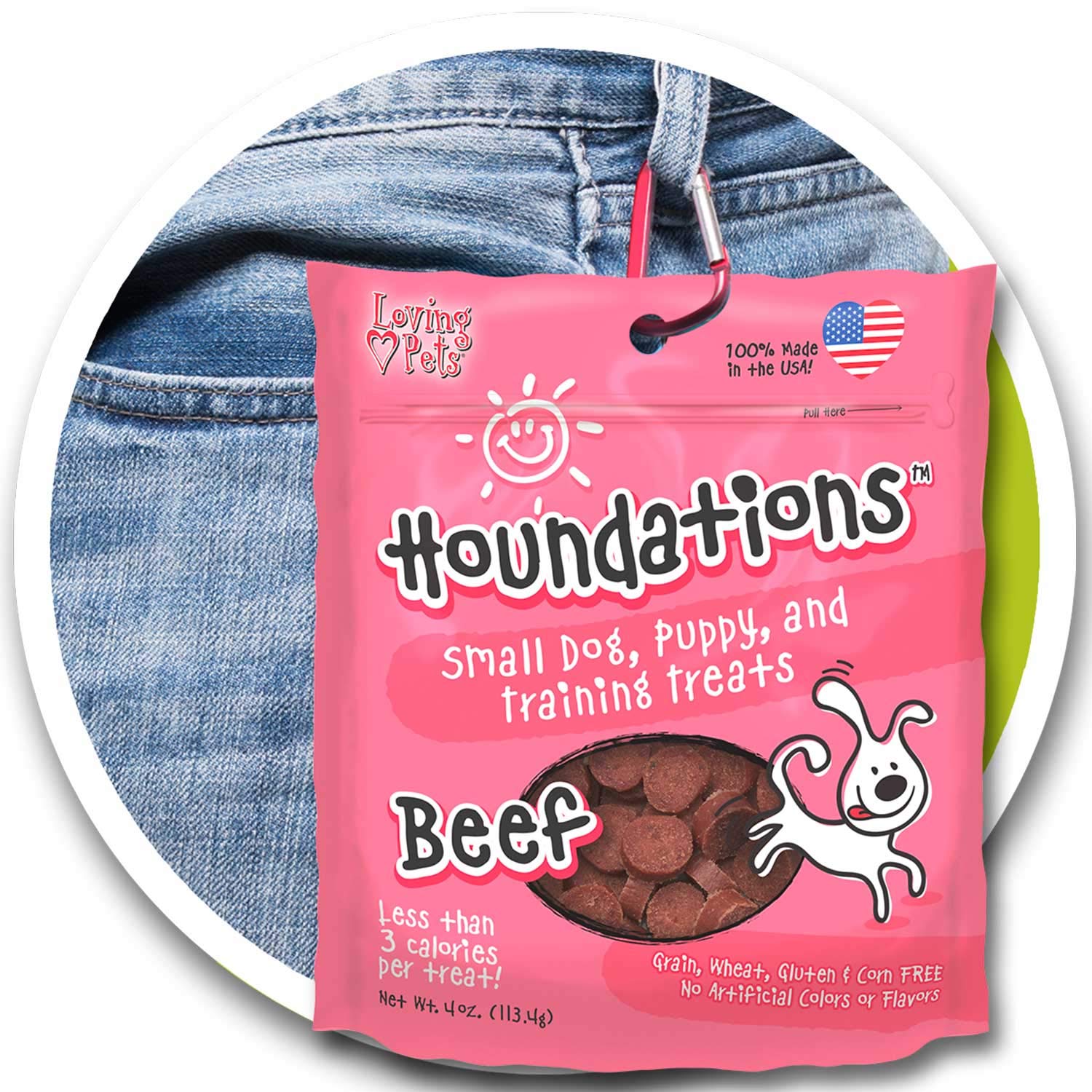 Loving Pets Houndations Chicken Training Treats Dog Treat, 4 Oz/One Size