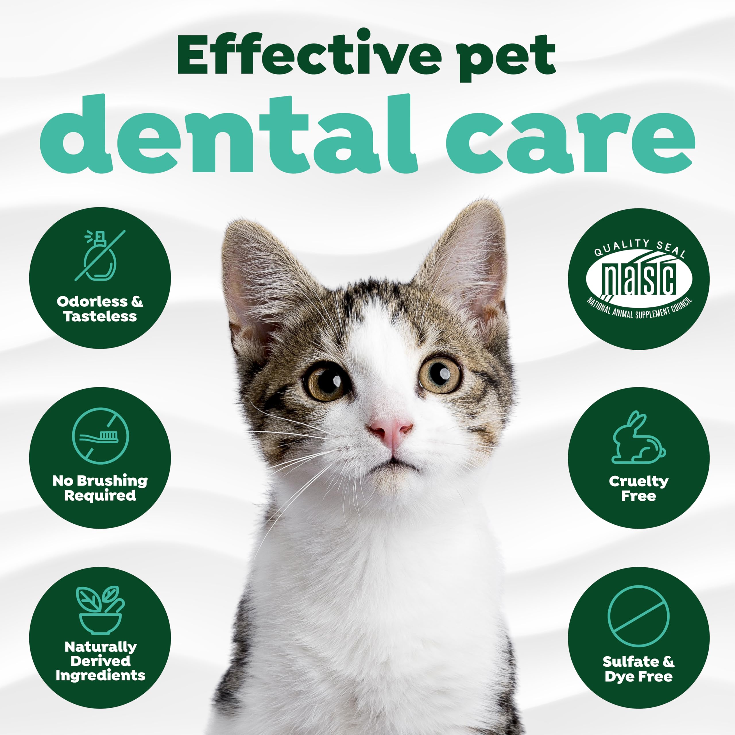TropiClean Fresh Breath for Cats | Travel Ready Cat Breath Freshener Concentrated Water Additive Drops | Made in the USA | 2.2 o