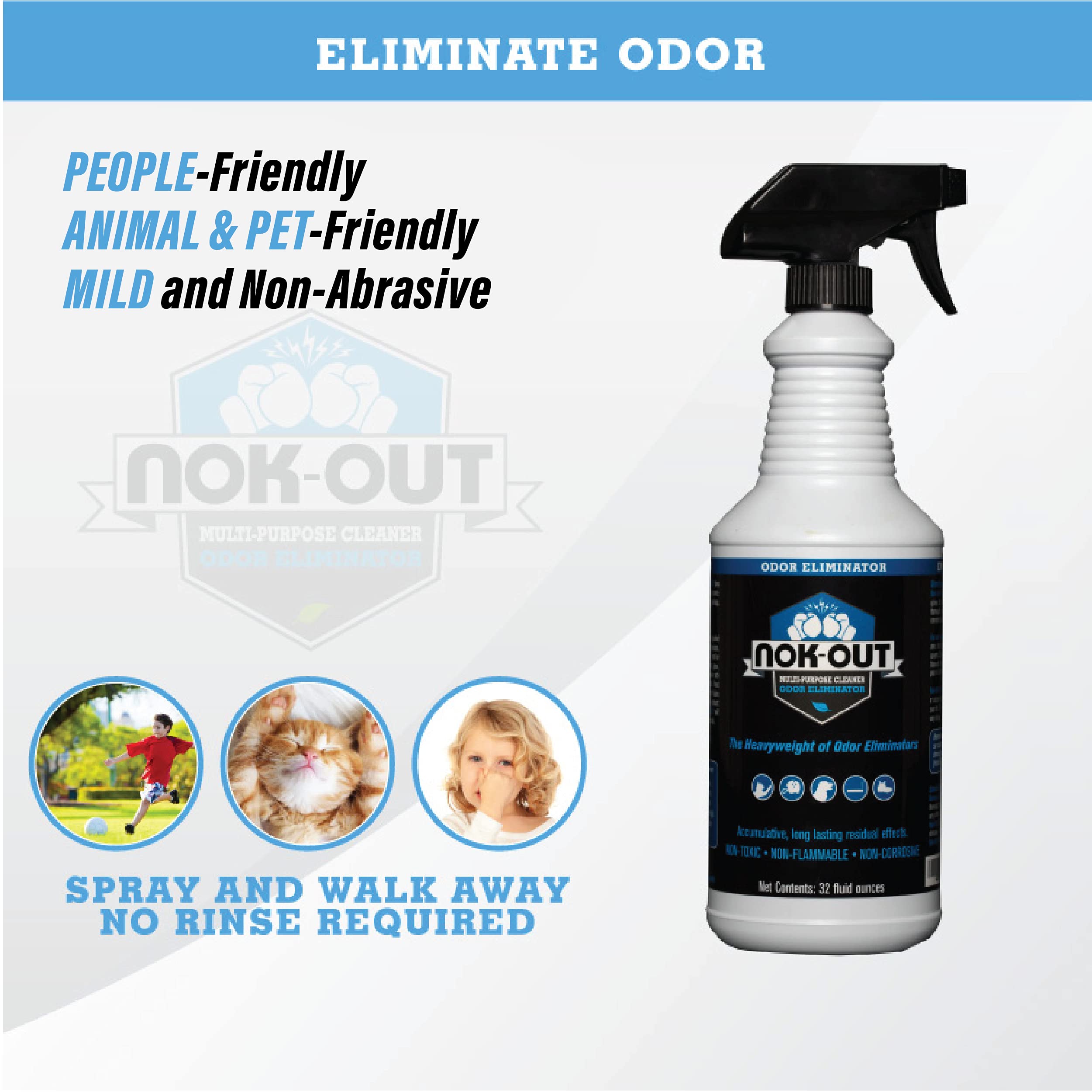 Nok Out Odor Remover, Pet Deodorizer And Cleaning Spray, 16 Fluid Ounce Spray