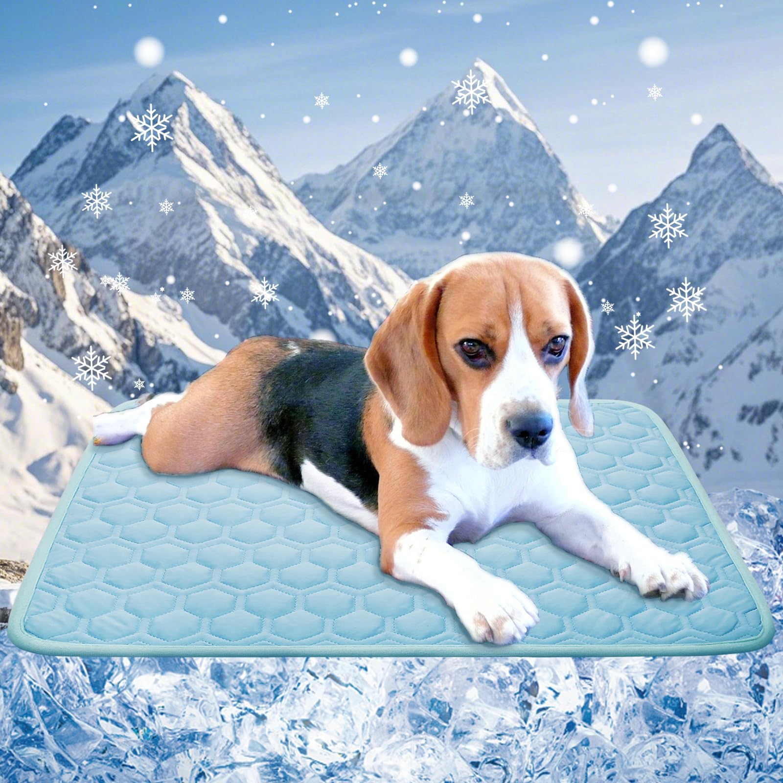 Dgdgbaby Cooling Mat For Dogs Thicken Pad For Cats,Rabbit&Medium,Large Dogs Internal Arc-Chill Cool Fiber Dog Cooling Mat Non-Sl