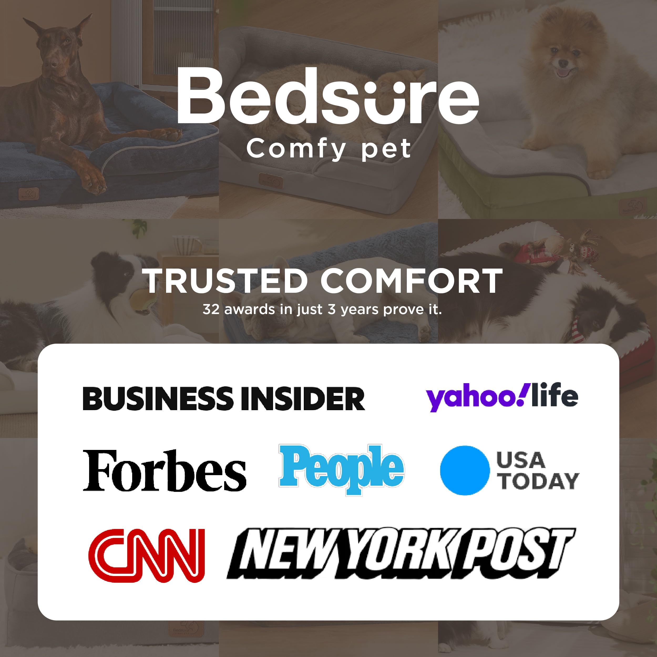 Bedsure Orthopedic Dog Bed For Large Dogs - Big Washable Dog Sofa Beds Large, Supportive Foam Pet Couch Bed With Removable Washable Cover, Waterproof Lining And Nonskid Bottom, Grey