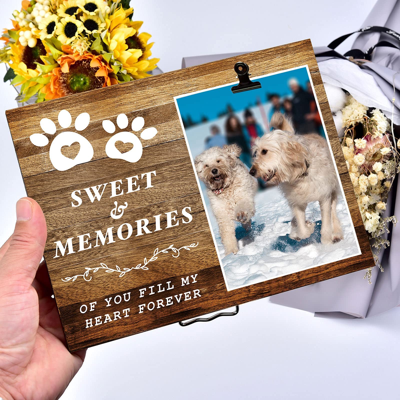 Kingnow Pet Memorial Picture Frame Loss Of Dog Gifts 4X6 Inch Dog Picture Frame