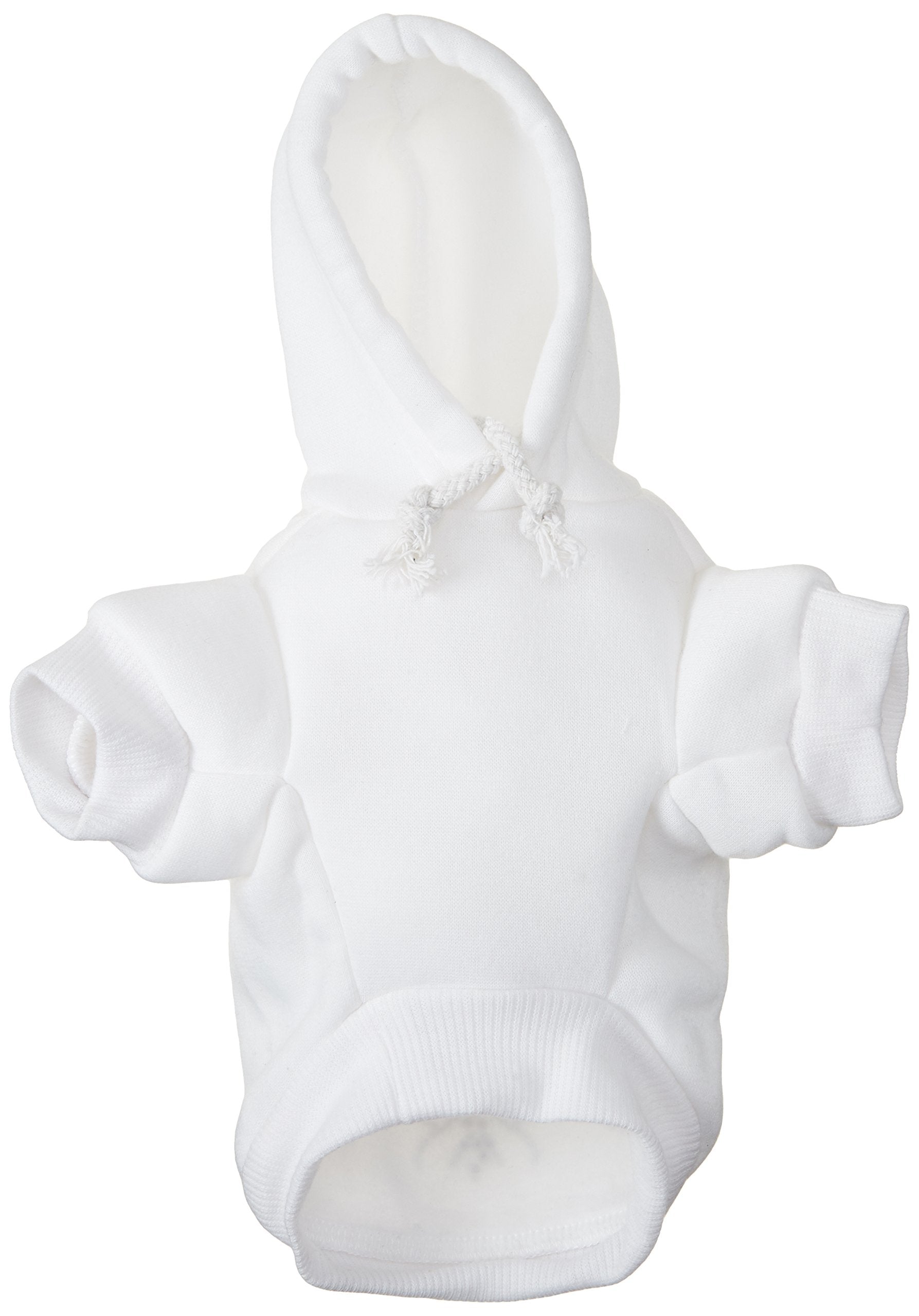 Mirage Pet Products 8-Inch Rhinestone Fleur De Lis Shield Hoodies, X-Small, Cream