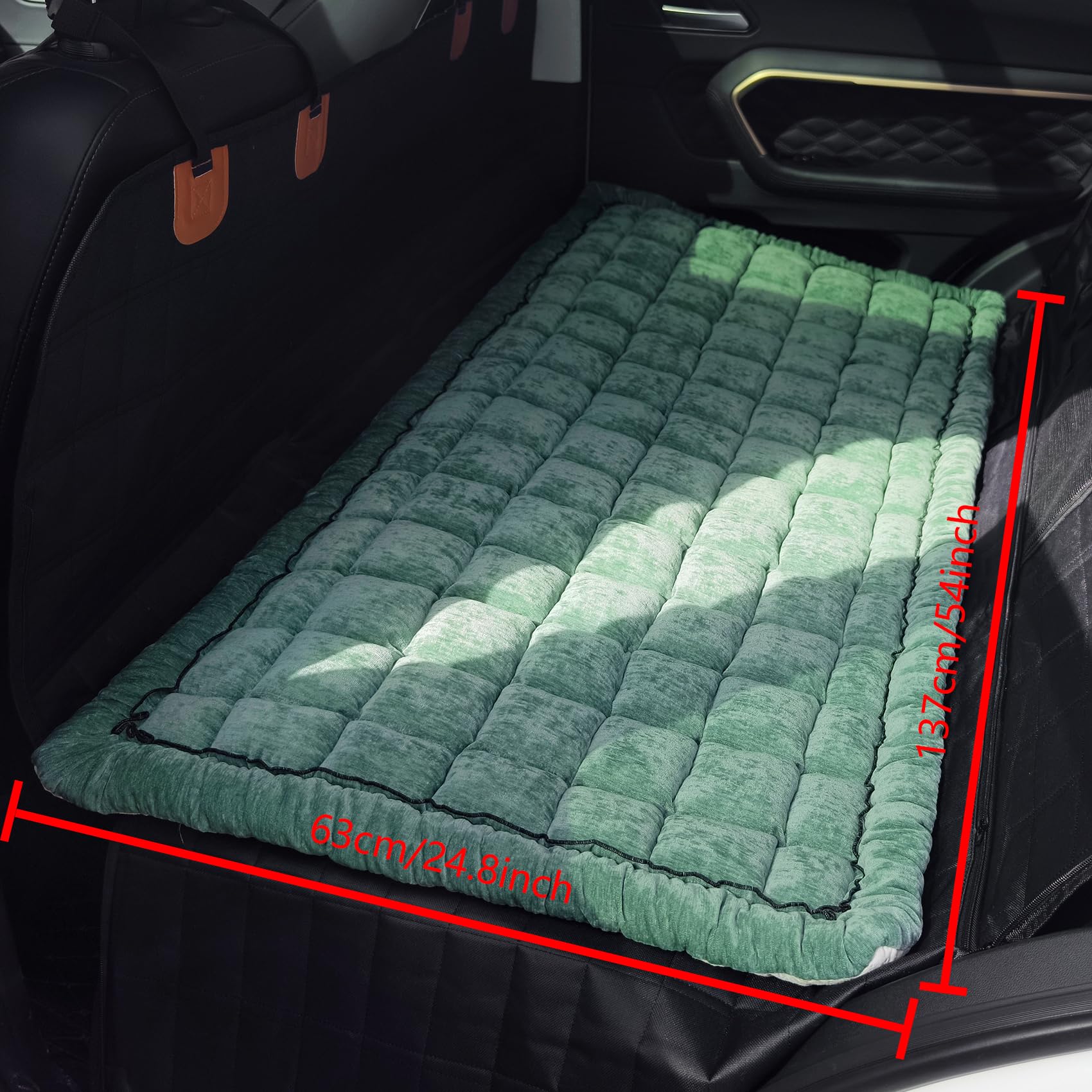 Aeeishomereform Backseat Pet Bed Mat, Plaid Dog Bed For Car Back Seat, Furry Couch Covers For Loveseats, Non-Slip Travel Dog Bed