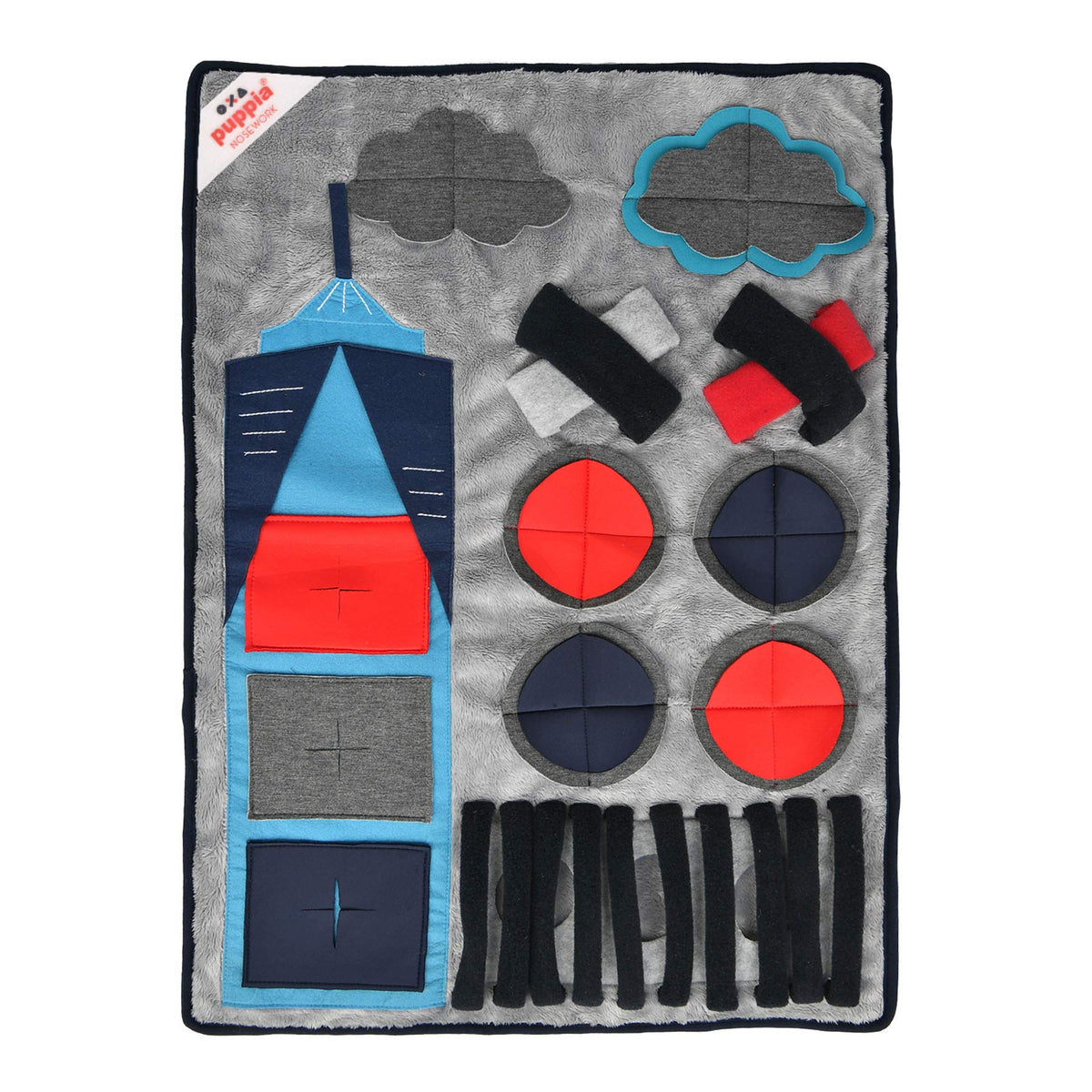 Puppia Puptropolis - Grey&Navy - M (Paud-Nw1867-Gn-M)