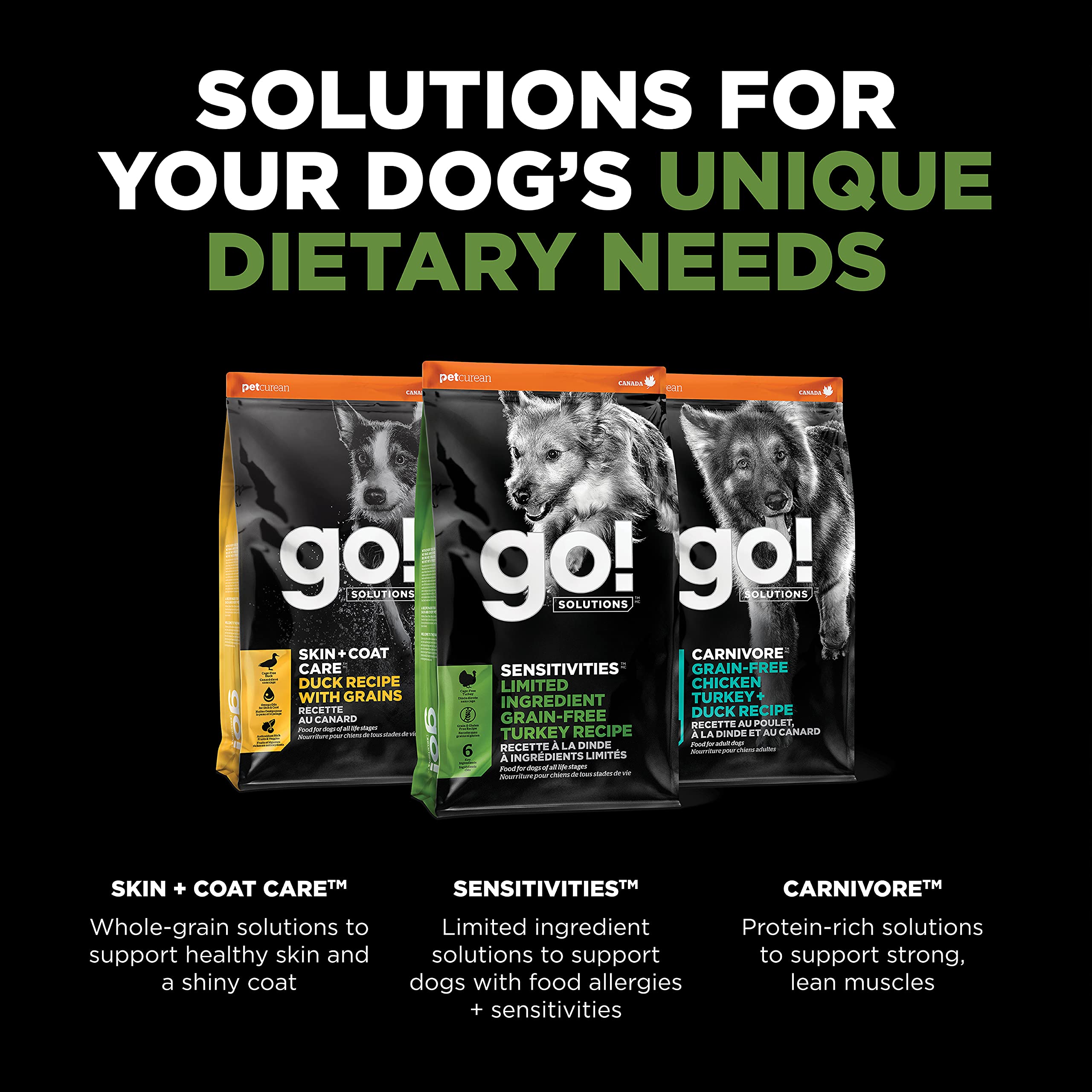 Go! Solutions Sensitivities Limited Ingredients, Grain-Free Dry Dog Food, Turkey Recipe for Sensitive Stomach, 12 lb Bag