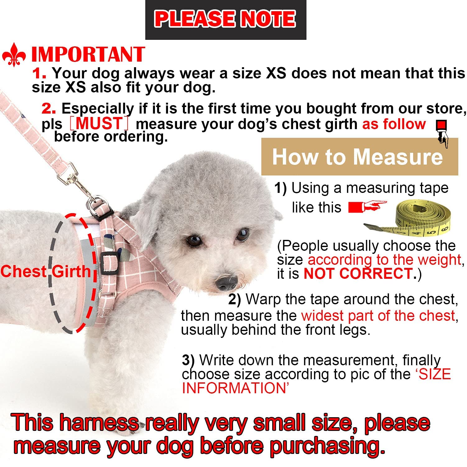 Zunea No Pull Small Dog Harness And Leash Set Adjustable Reflective Step-In Chihuahua Vest Harnesses Mesh Padded Plaid Escape Proof Walking Puppy Jacket For Boy Girl Pet Dogs Cats Pink L