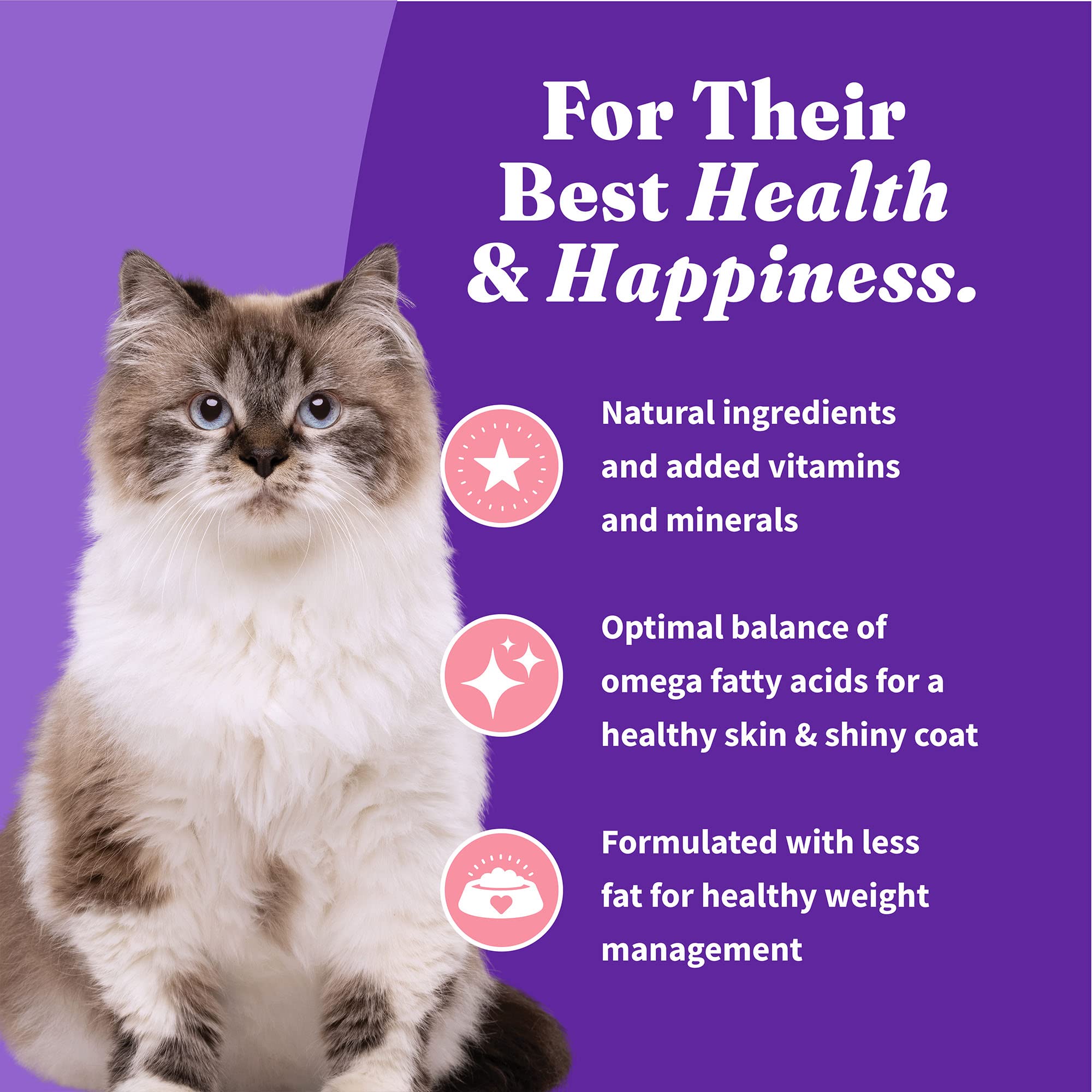 Halo Holistic Indoor Cat Food Dry, Grain Free Wild-caught Salmon & Whitefish Recipe for healthy weight support, Complete Digesti