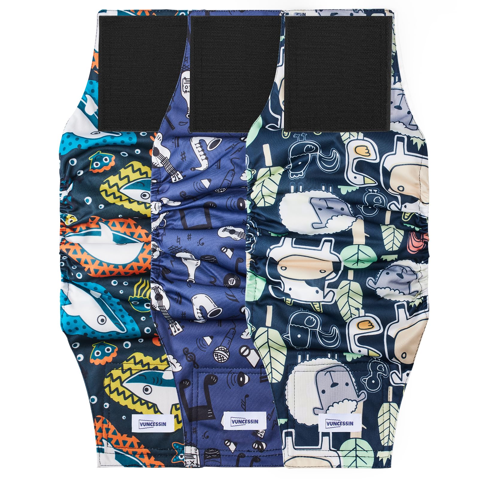 Washable Male Dog Diapers Reusable, Premium Belly Bands for Male Dogs, Pack of 3, High Absorbing Extra Extra Large Male Dog Pee 