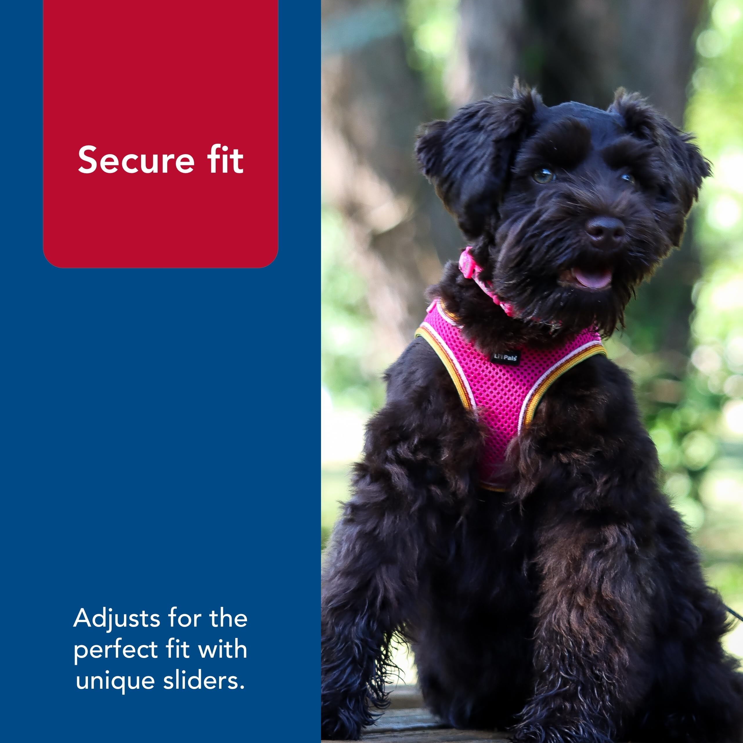 Coastal Pet Li'L Pals Comfort Mesh Dog Harness - No-Pull Step-In Dog Harness For Small Dogs & Puppies - Dog Cooling Vest - Black - 3/8' X 10'-12'